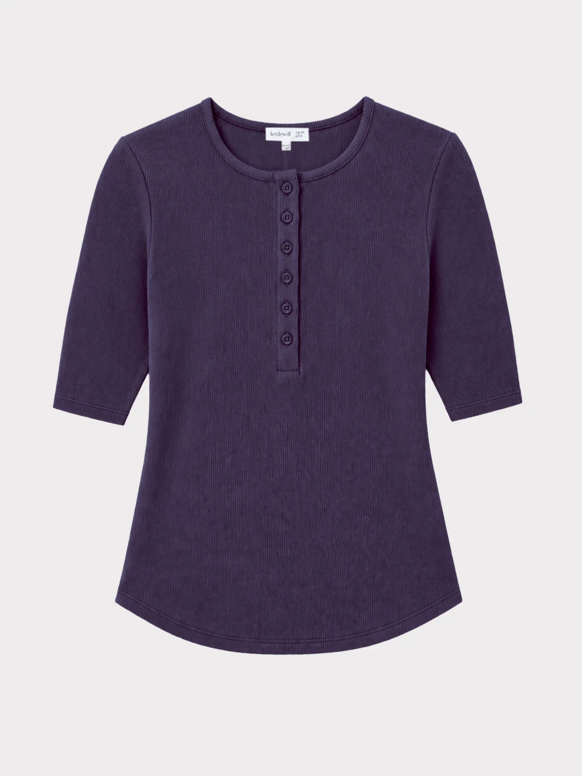 1/2 Sleeve Button Front Rib Top - Image 17