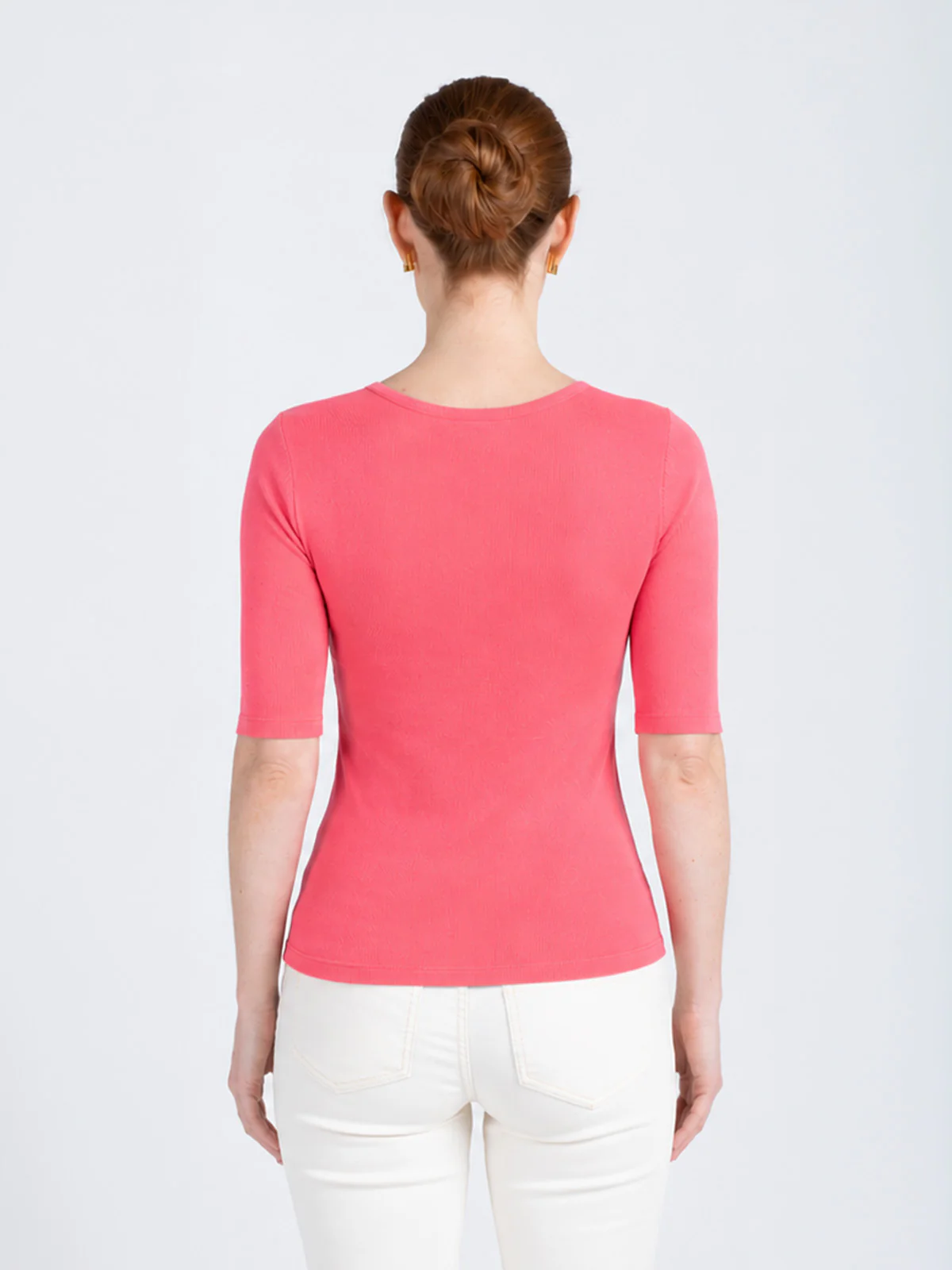 1/2 Sleeve Button Front Rib Top - Image 19