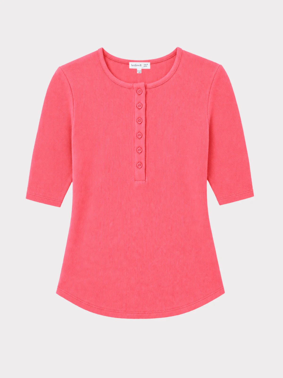 1/2 Sleeve Button Front Rib Top - Image 21