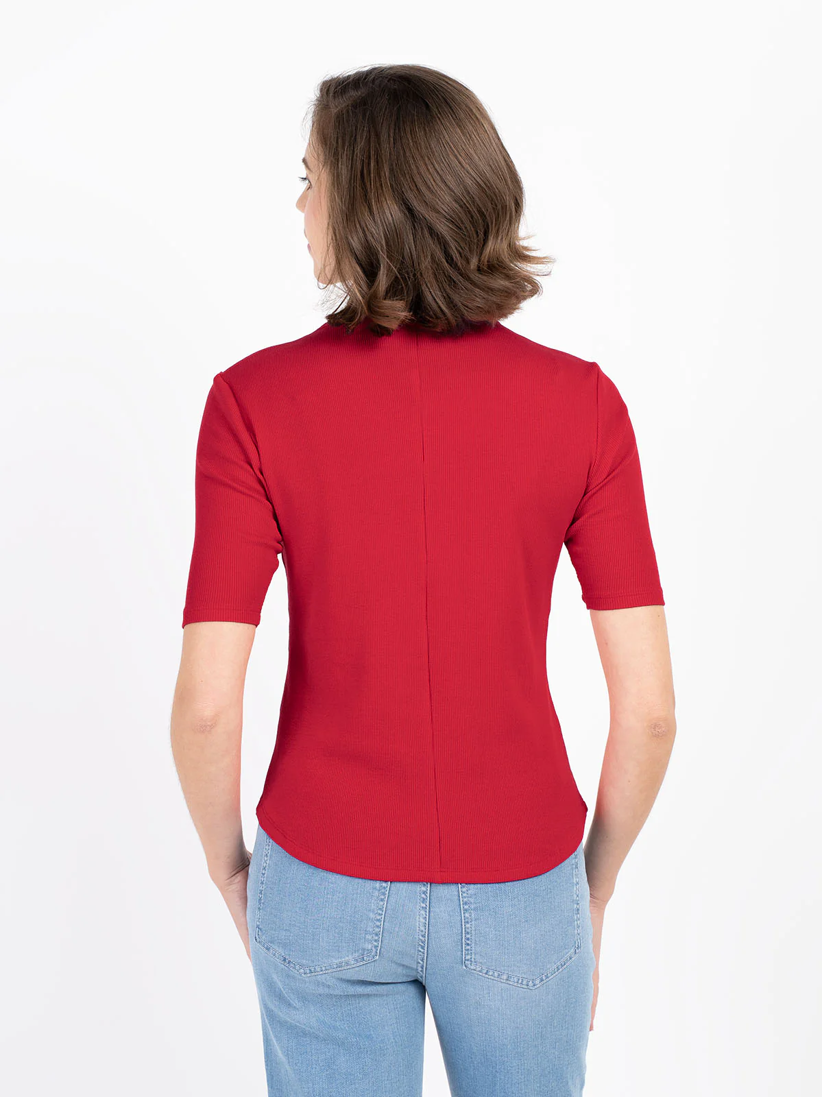 1/2 Sleeve Button Front Rib Top - Image 6