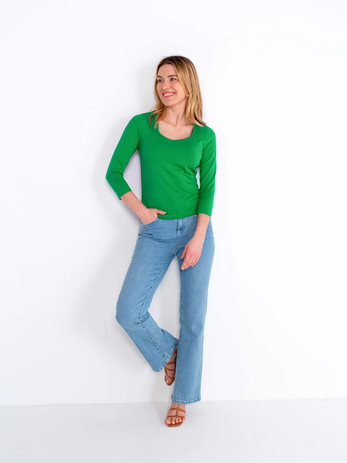 3/4 Sleeve Sweetheart Top - Image 7