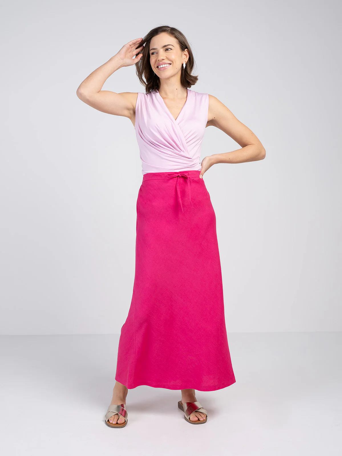 Bias Cut Linen Skirt - Image 22