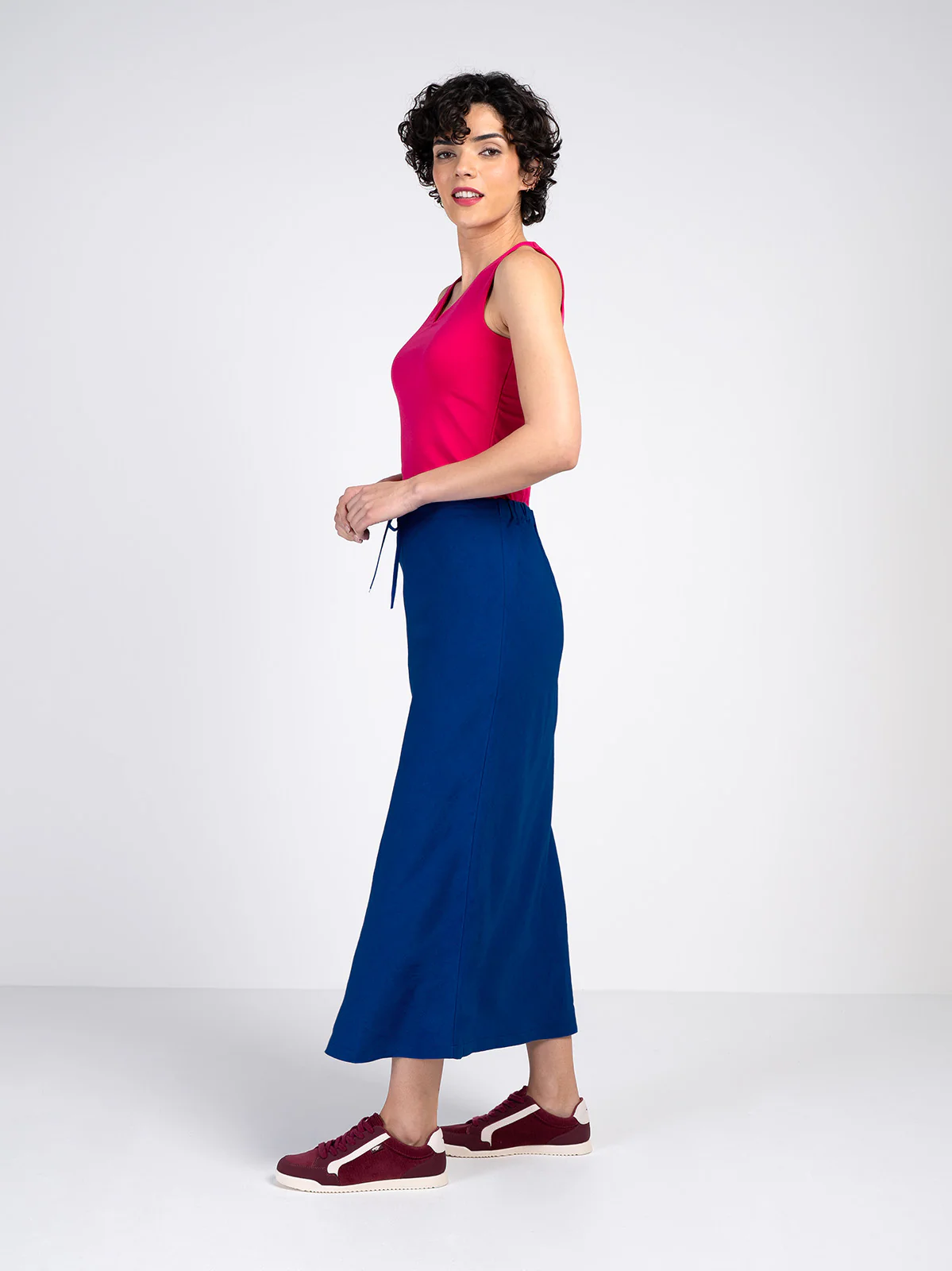Bias Cut Linen Skirt - Image 4