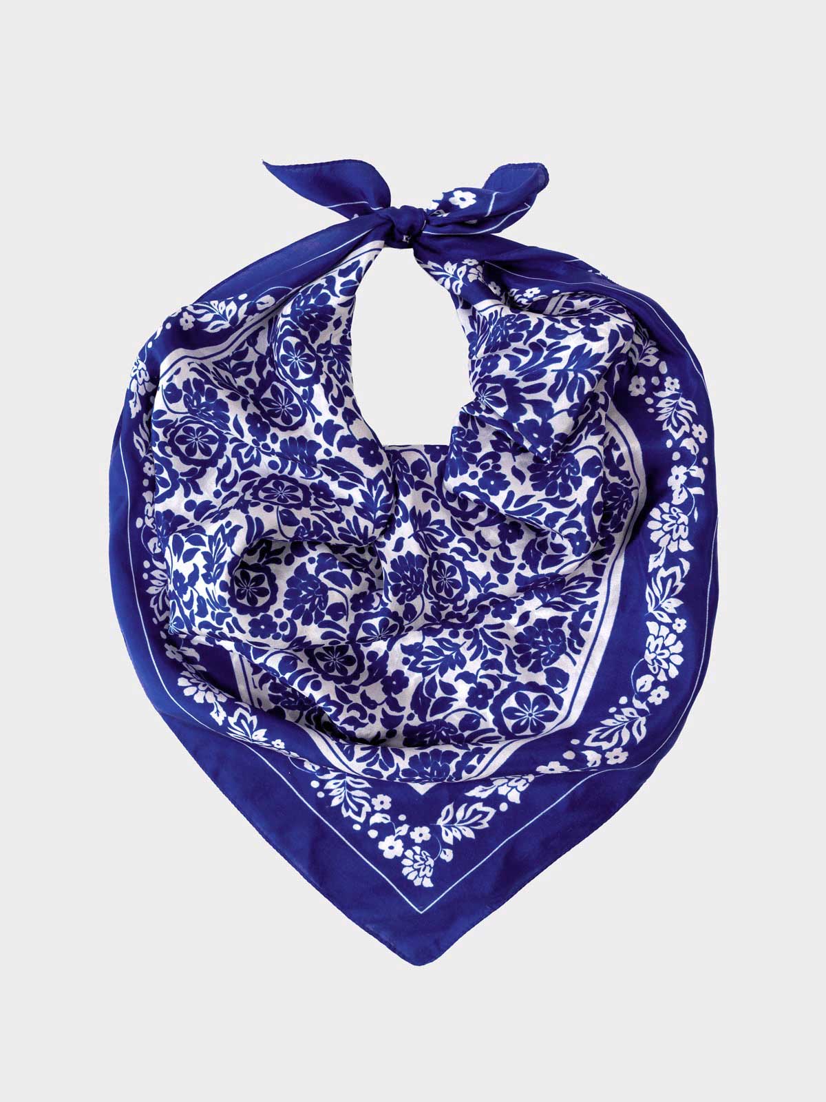 Border Floral Print Scarf - Image 12