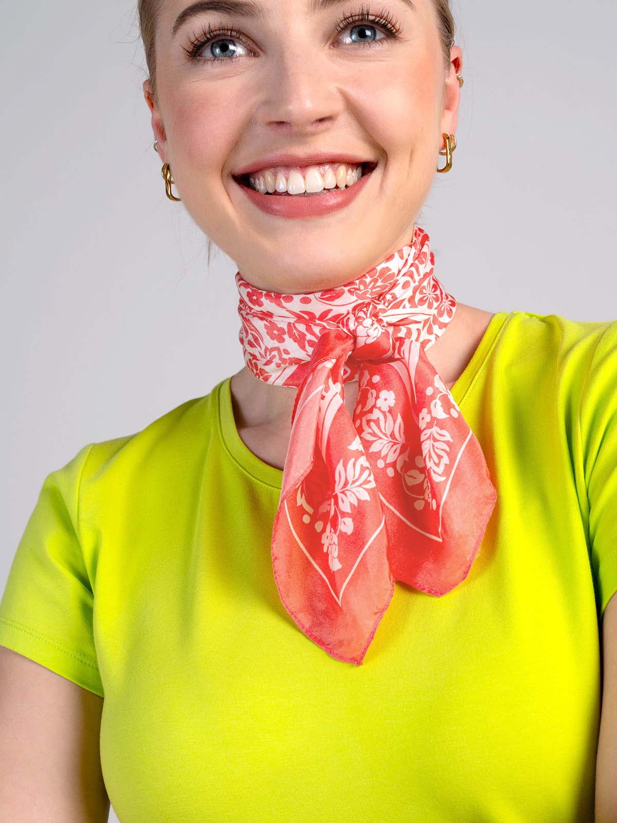 Border Floral Print Scarf - Image 2