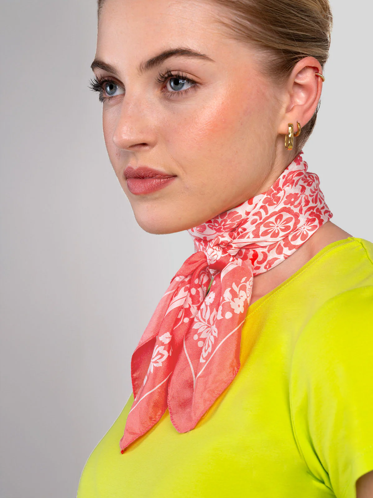 Border Floral Print Scarf - Image 3