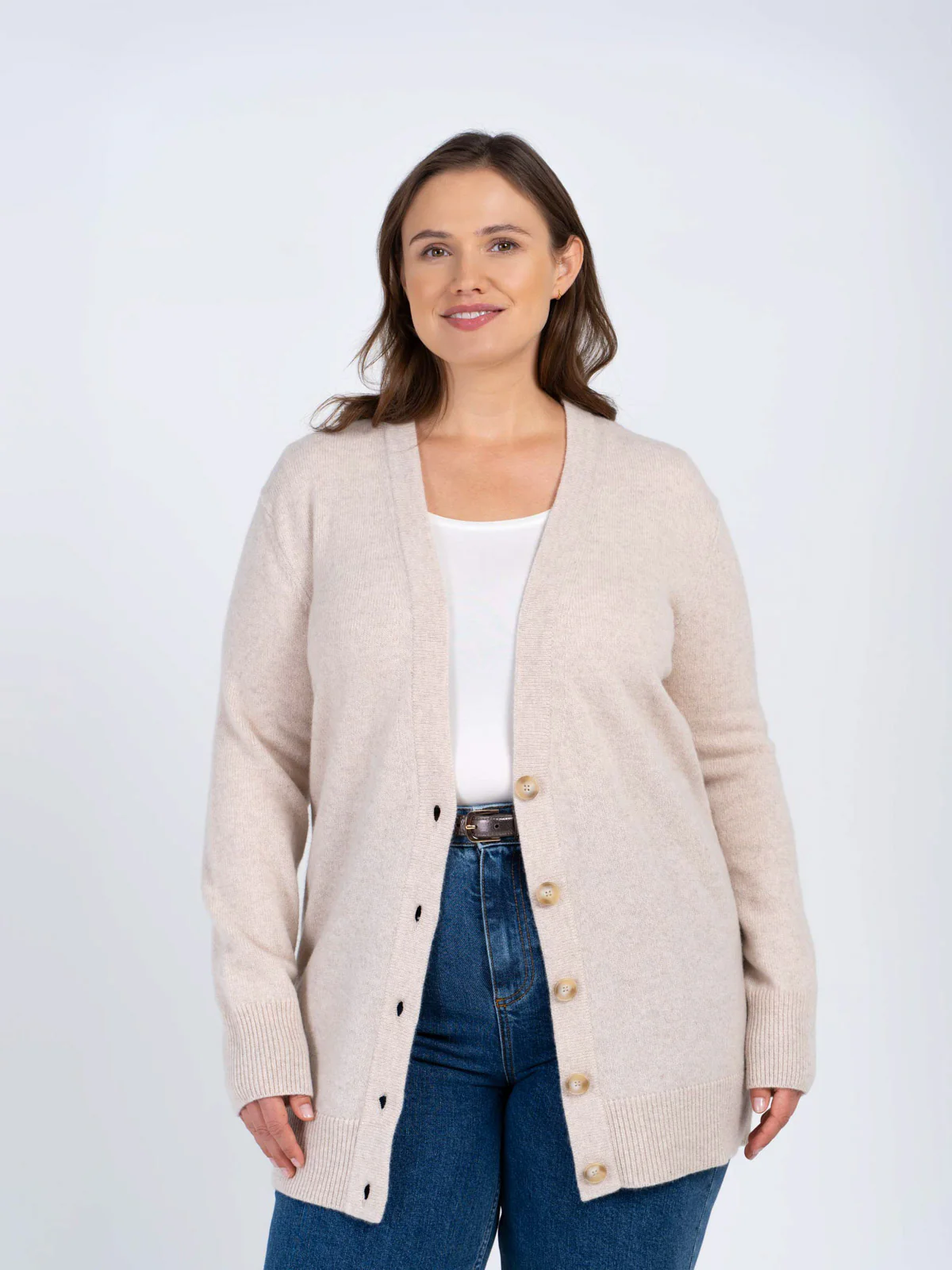 Boyfriend V Neck Cardigan - Image 3