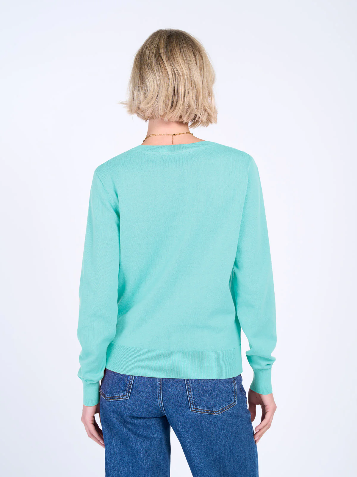 Cotton V Neck Jumper - Image 26