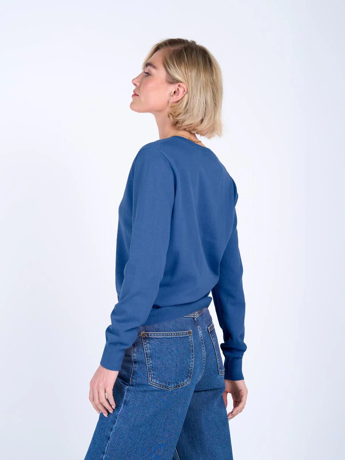 Cotton V Neck Jumper - Image 39