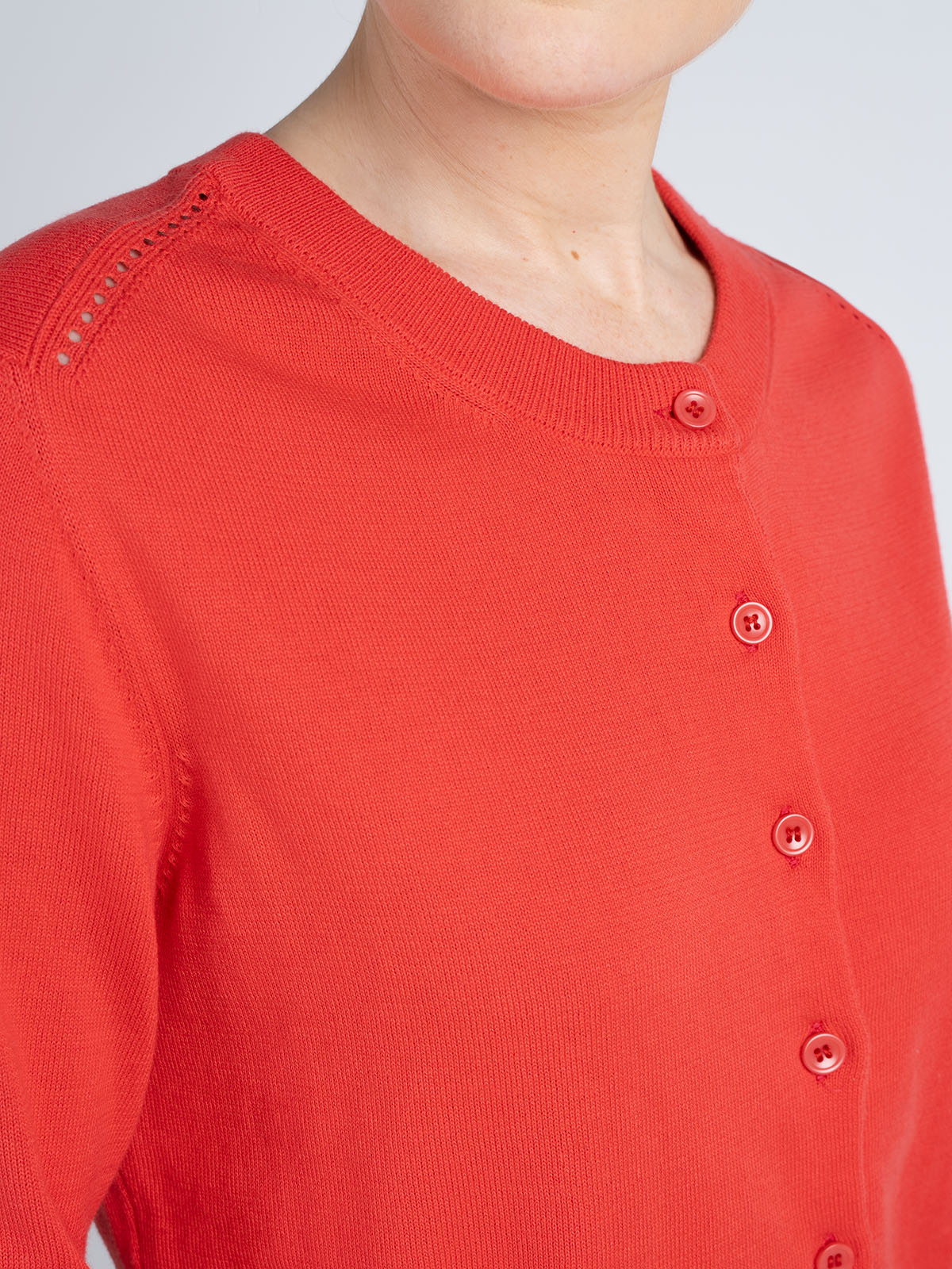 Crew Neck Cotton Cardigan - Image 12