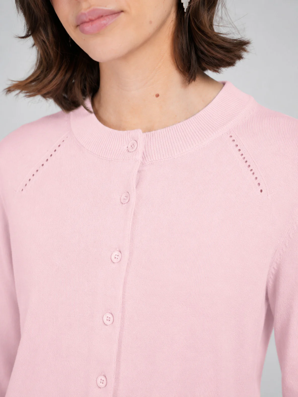 Crew Neck Cotton Cardigan - Image 17