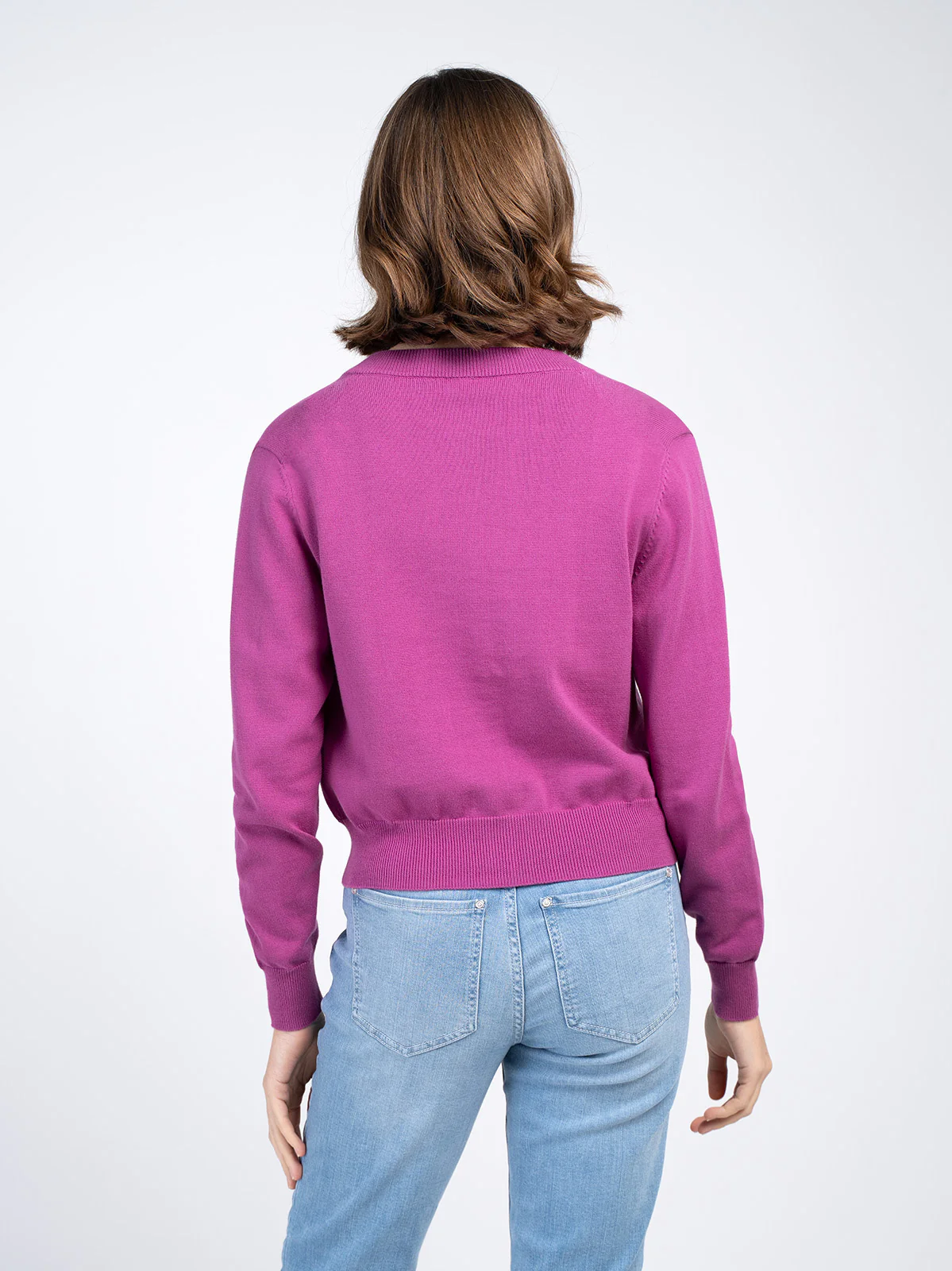 Crew Neck Cotton Cardigan - Image 23