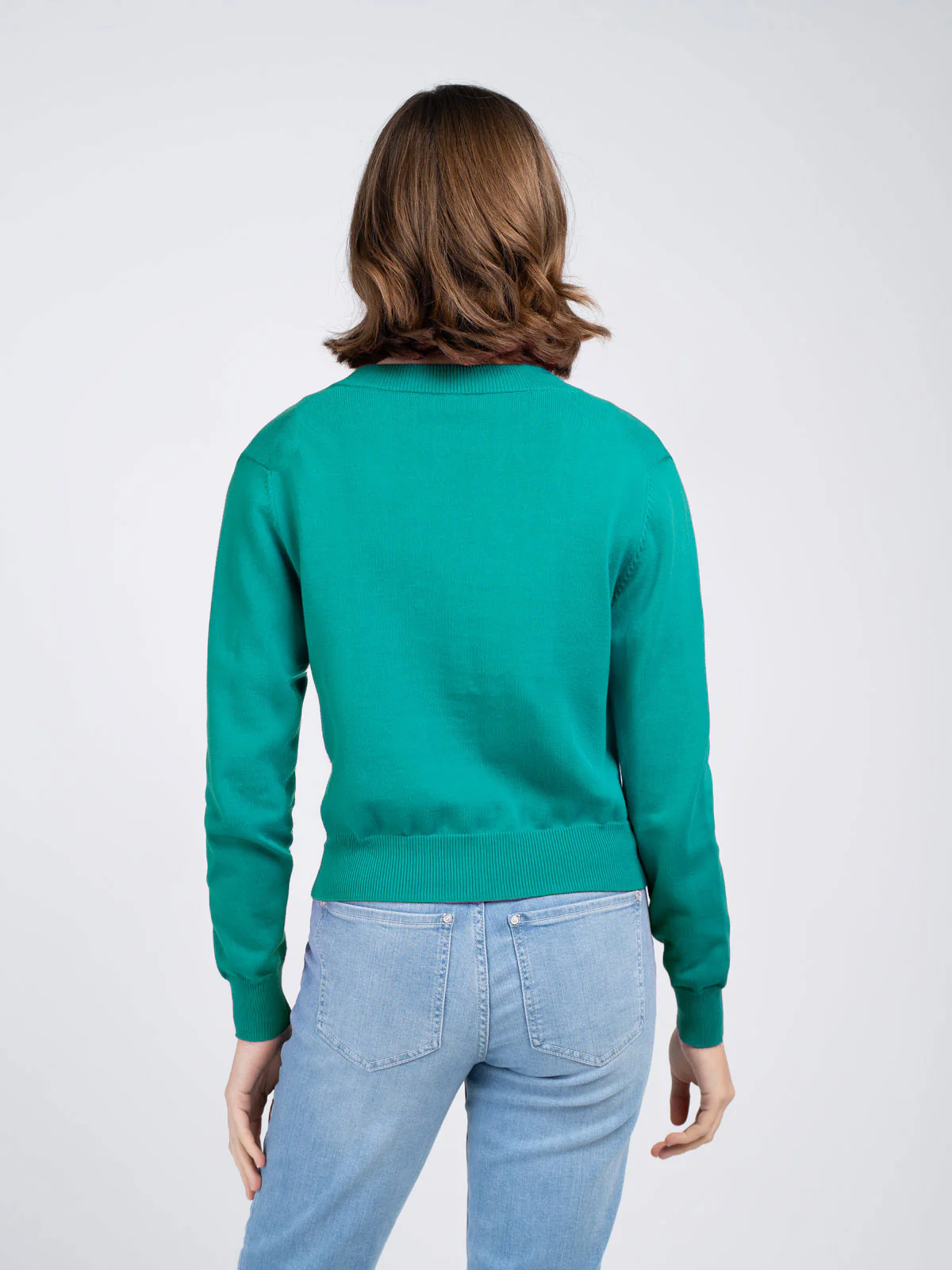 Crew Neck Cotton Cardigan - Image 26
