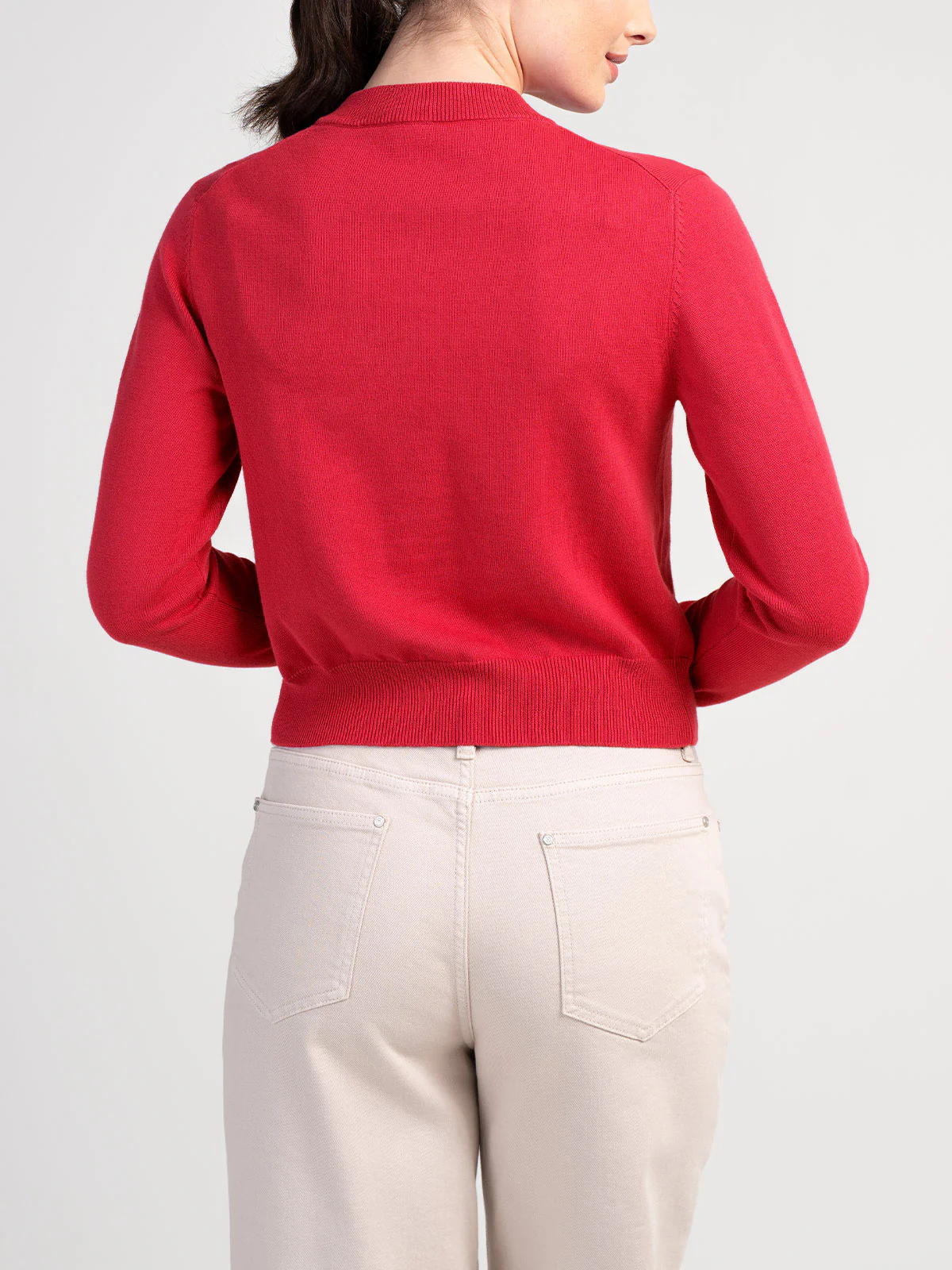 Crew Neck Cotton Cardigan - Image 29