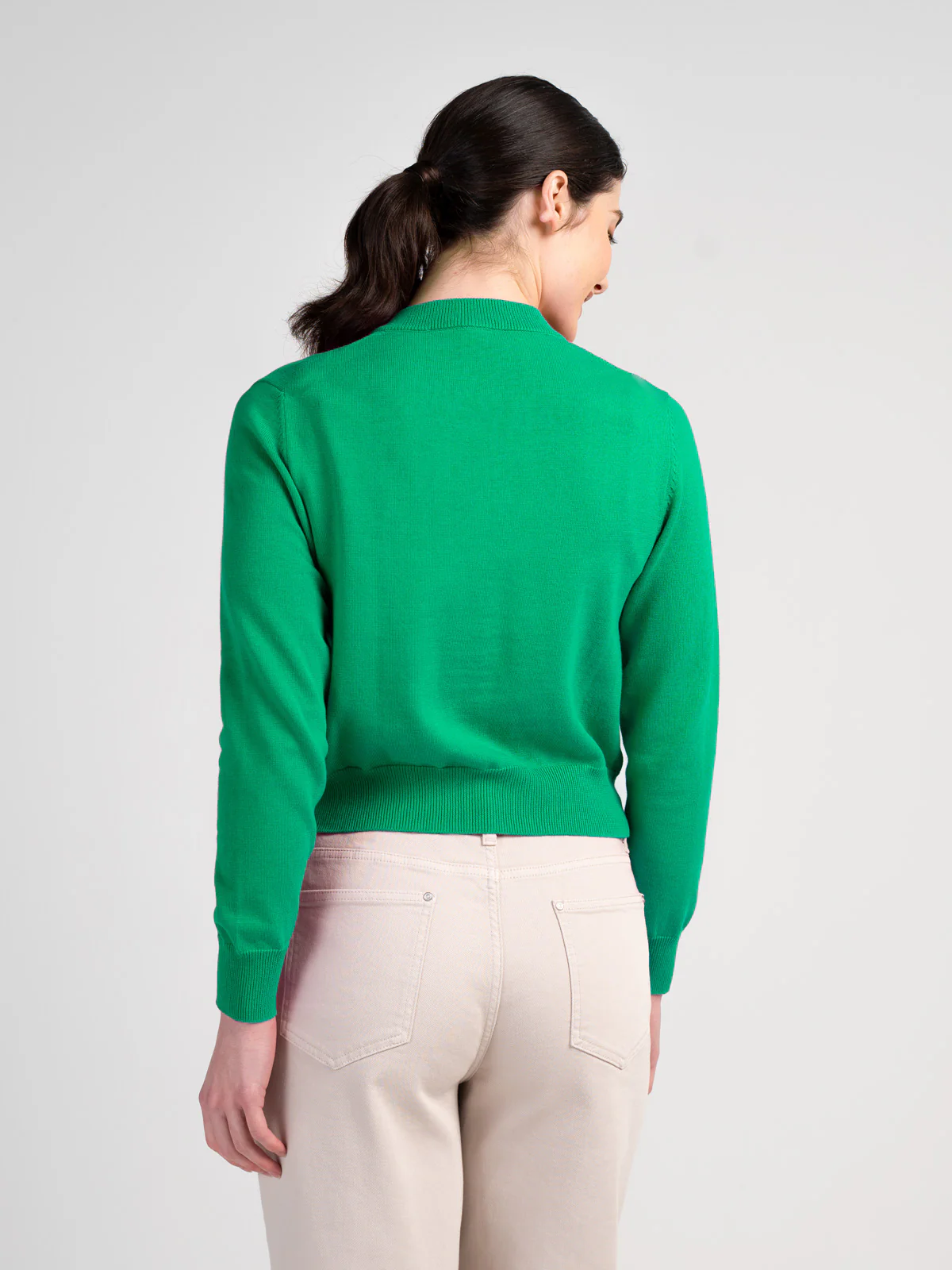 Crew Neck Cotton Cardigan - Image 8