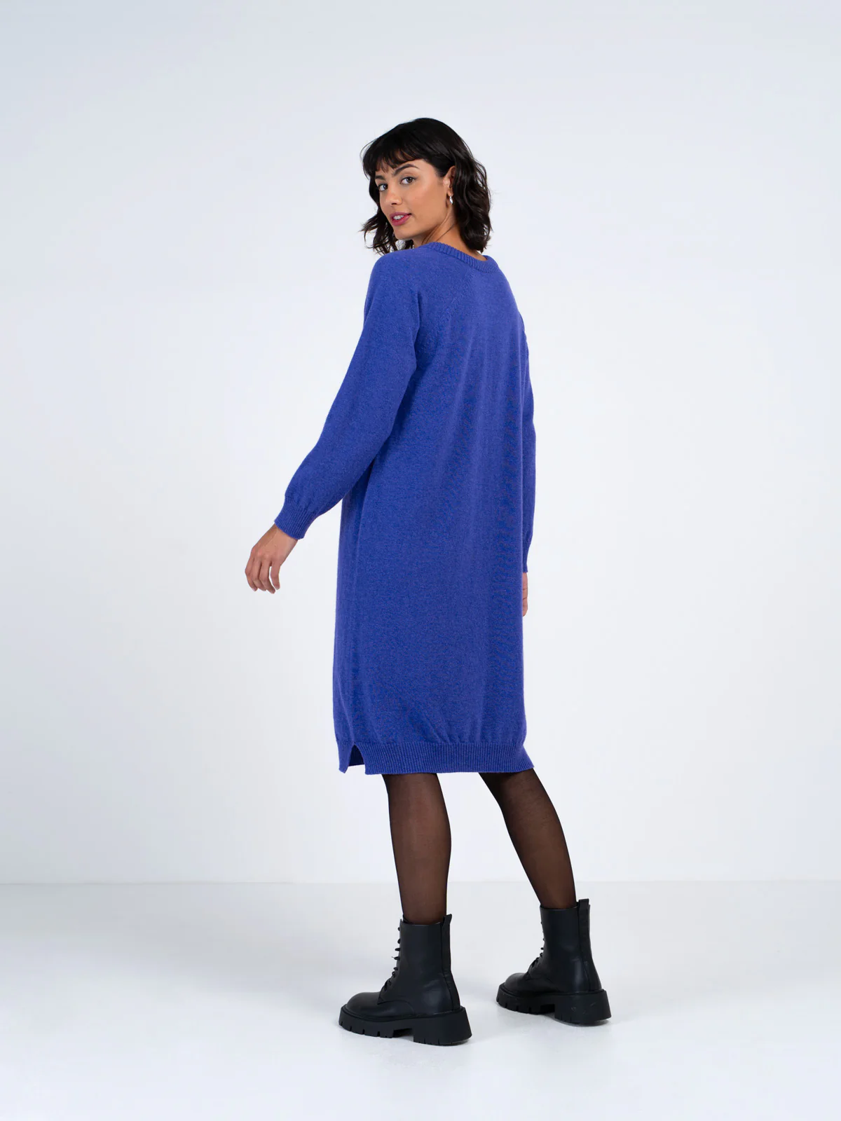 Crew Neck Knitted Dress - Image 2