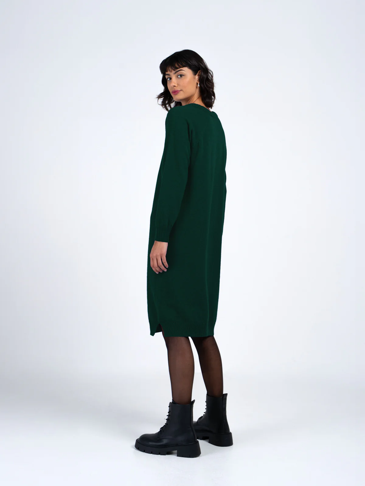 Crew Neck Knitted Dress - Image 7