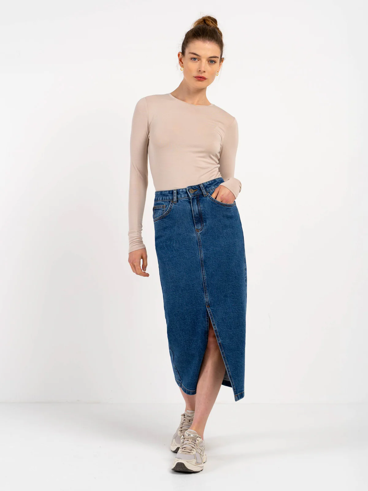 Darla Denim Midi Skirt - Image 13