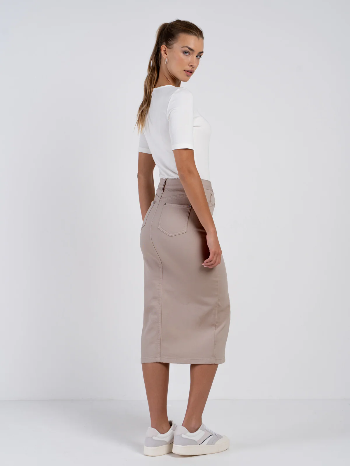 Darla Denim Midi Skirt - Image 20