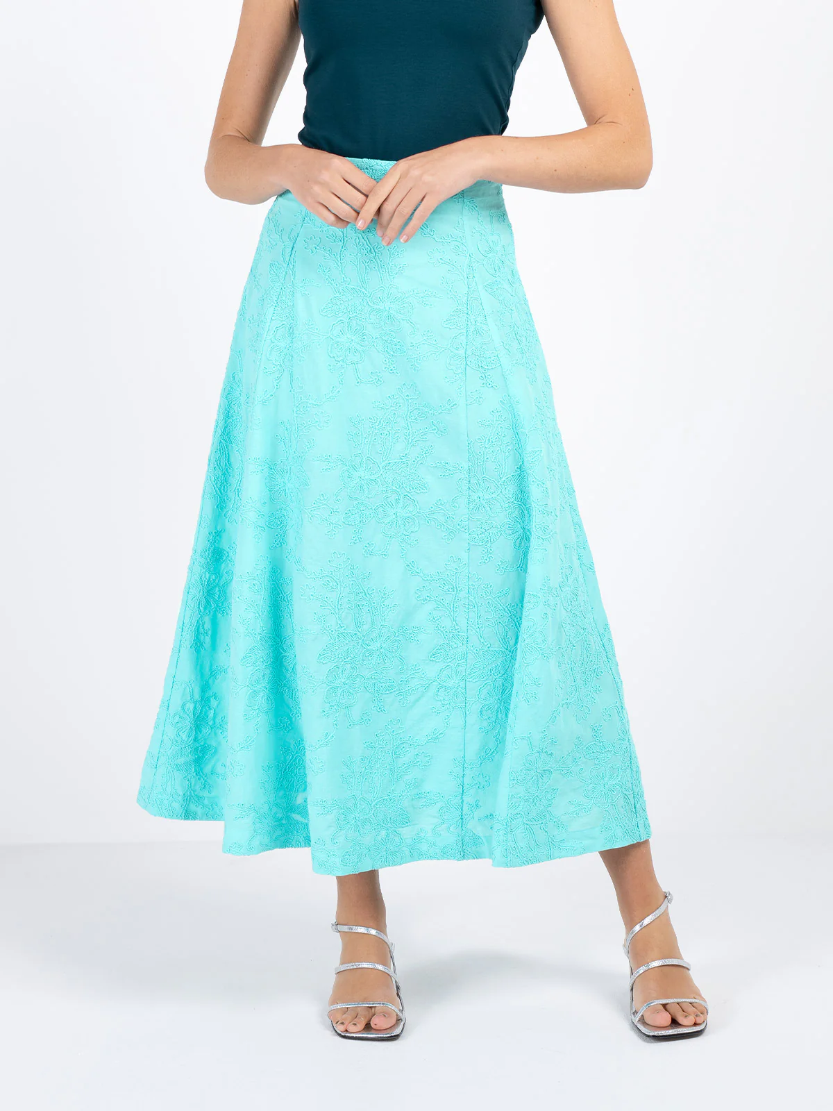 Embroidered A Line Skirt - Image 14