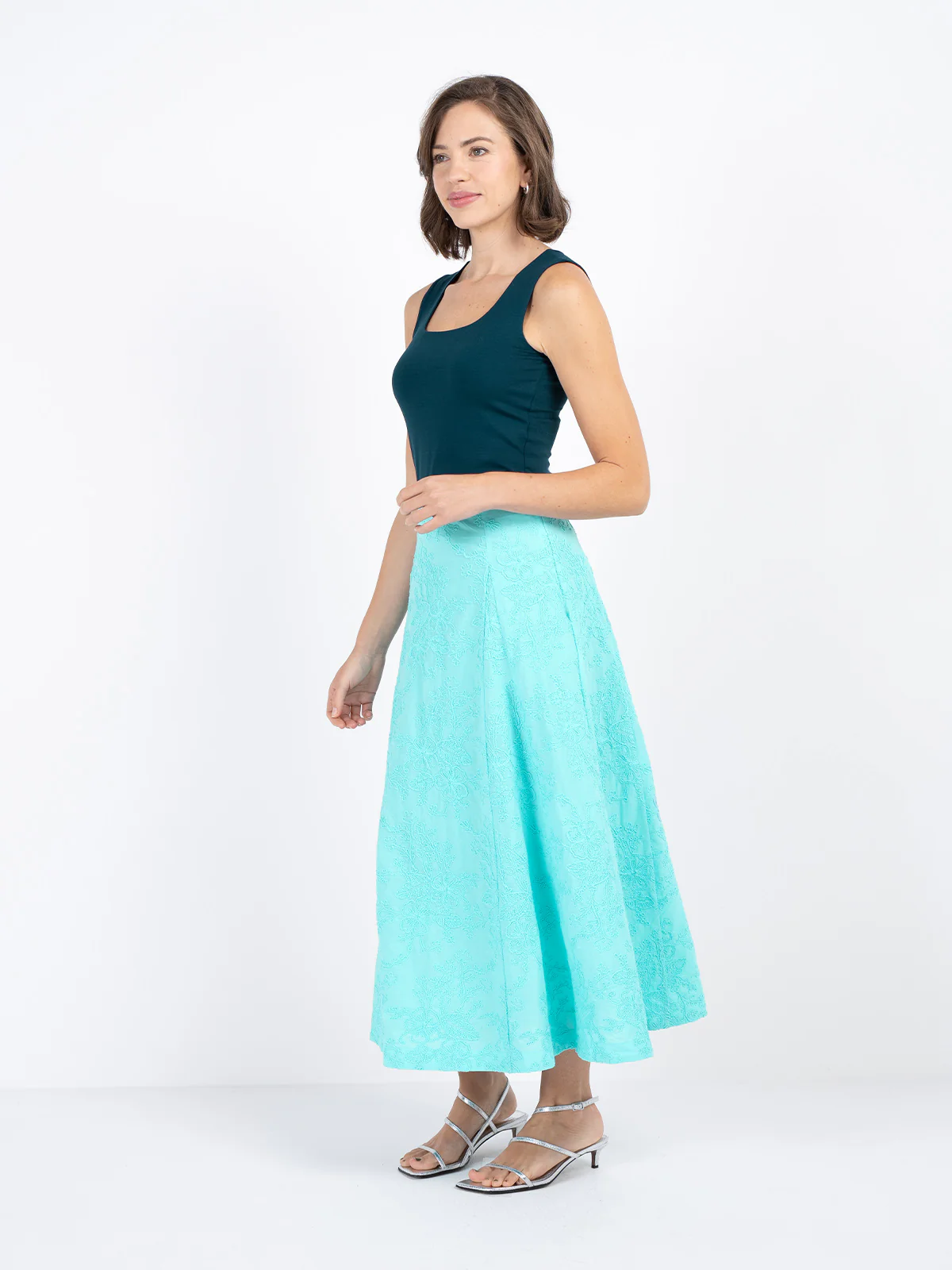 Embroidered A Line Skirt - Image 17