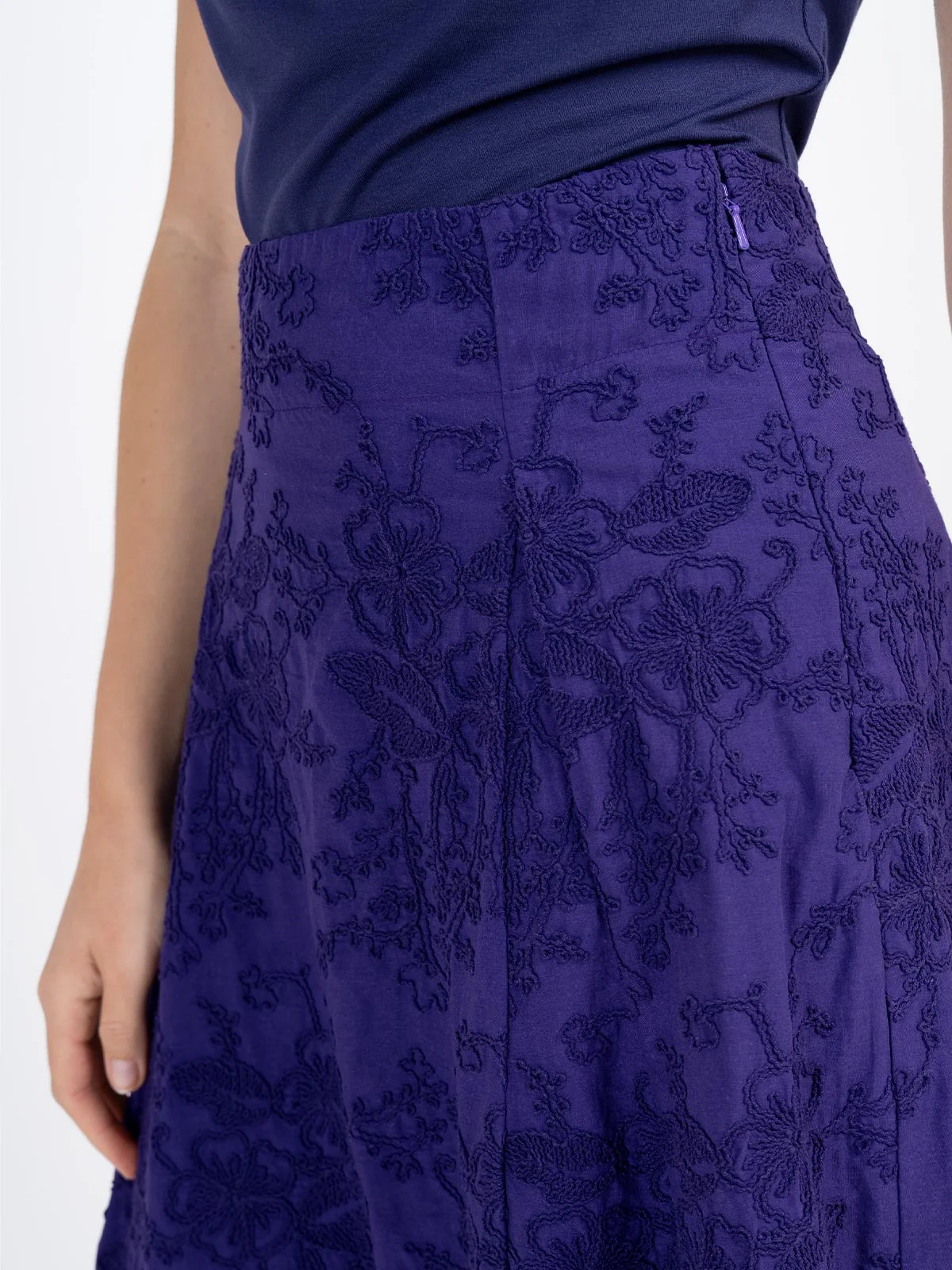 Embroidered A Line Skirt - Image 5