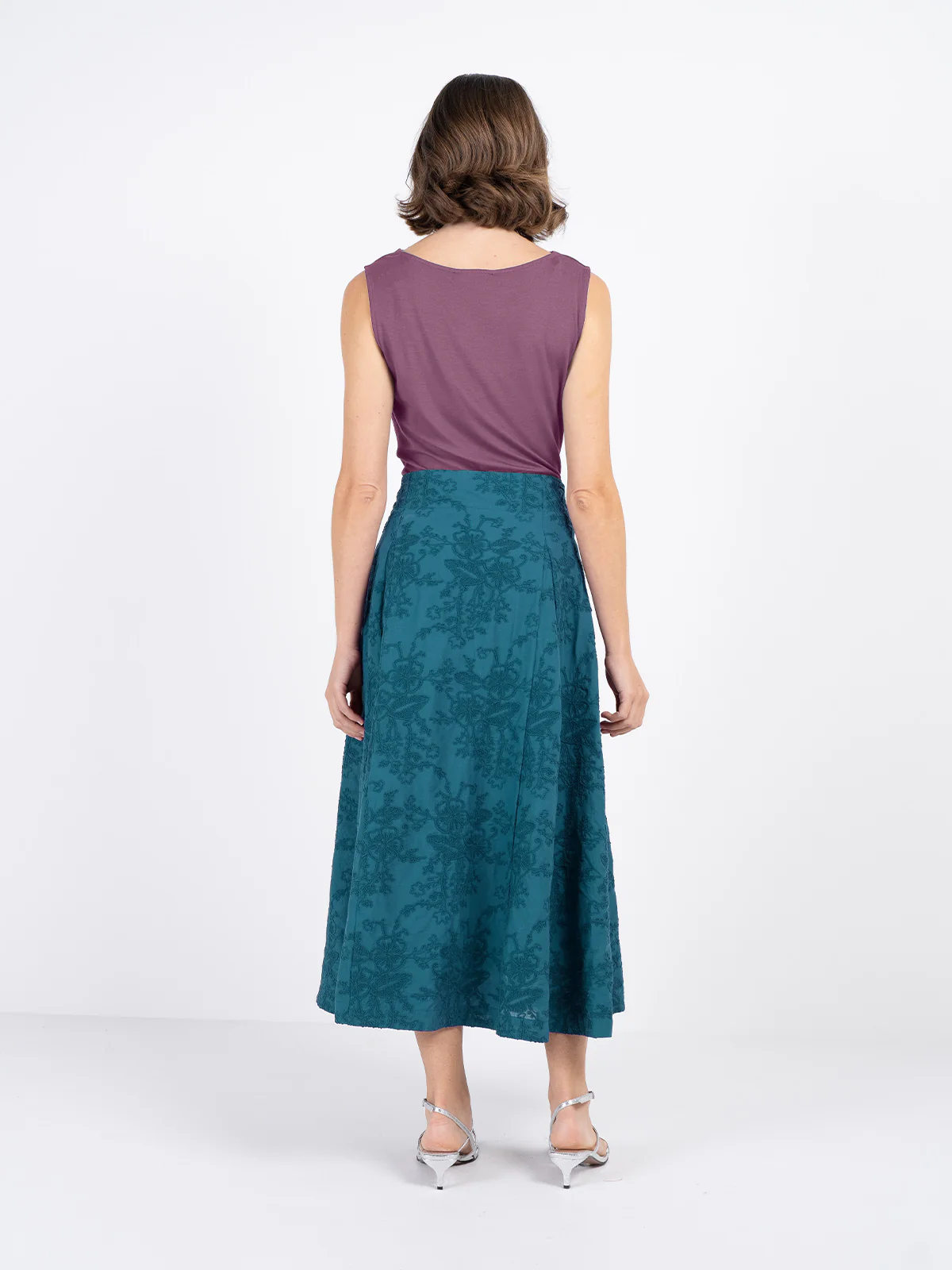 Embroidered A Line Skirt - Image 9