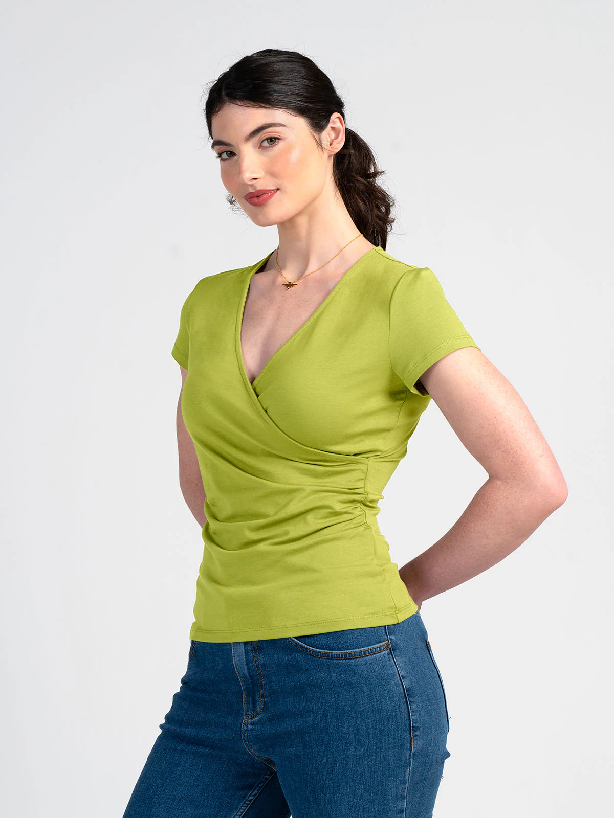 Faux Wrap Cap Sleeve - Image 6