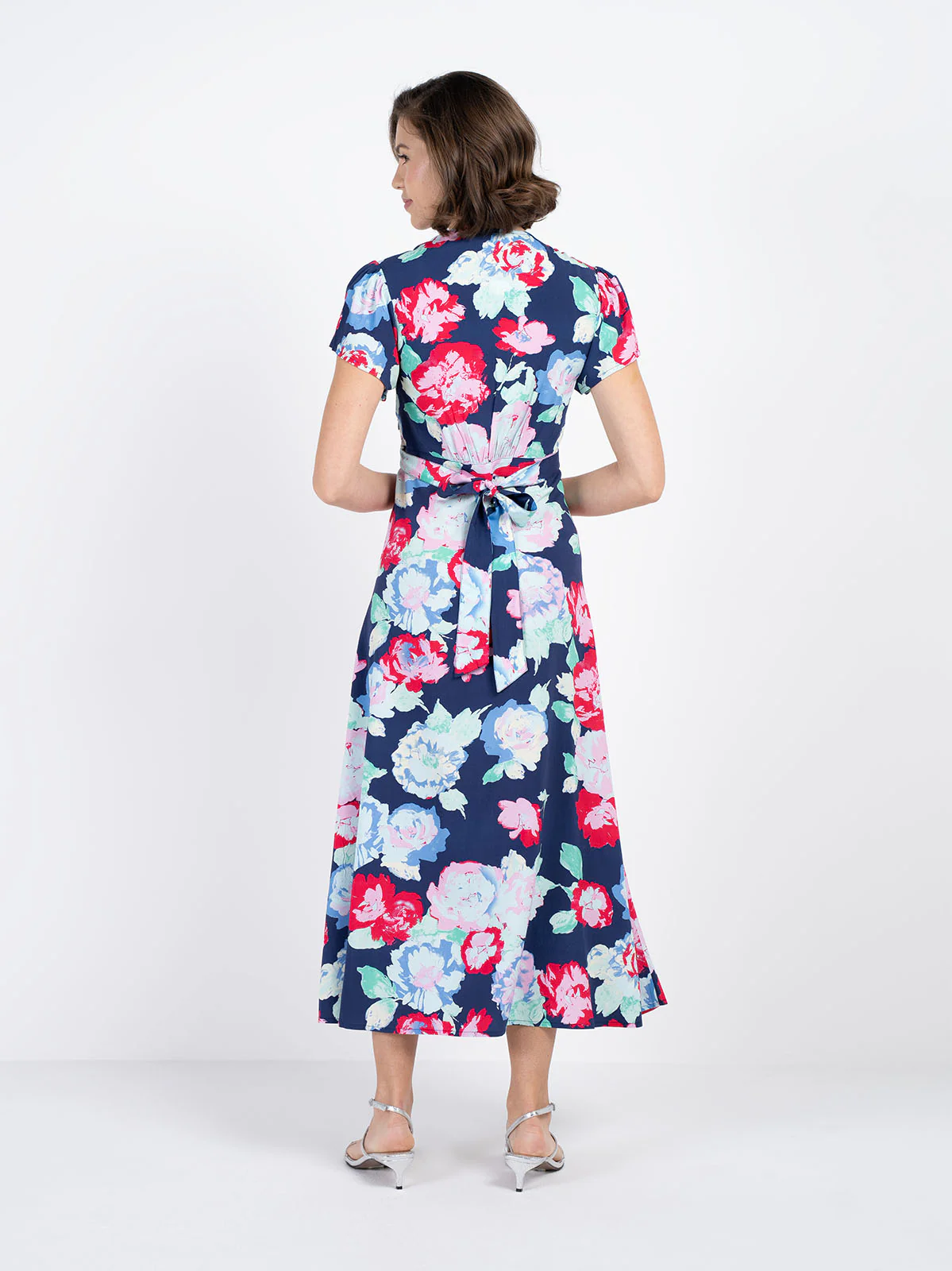 Floral Print Tie Back Dress - Image 10