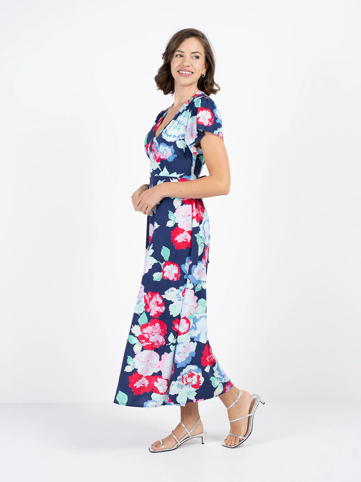 Floral Print Tie Back Dress - Image 12