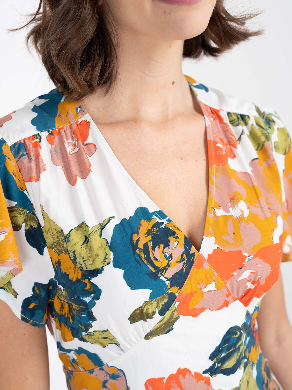 Floral Print Tie Back Dress - Image 6