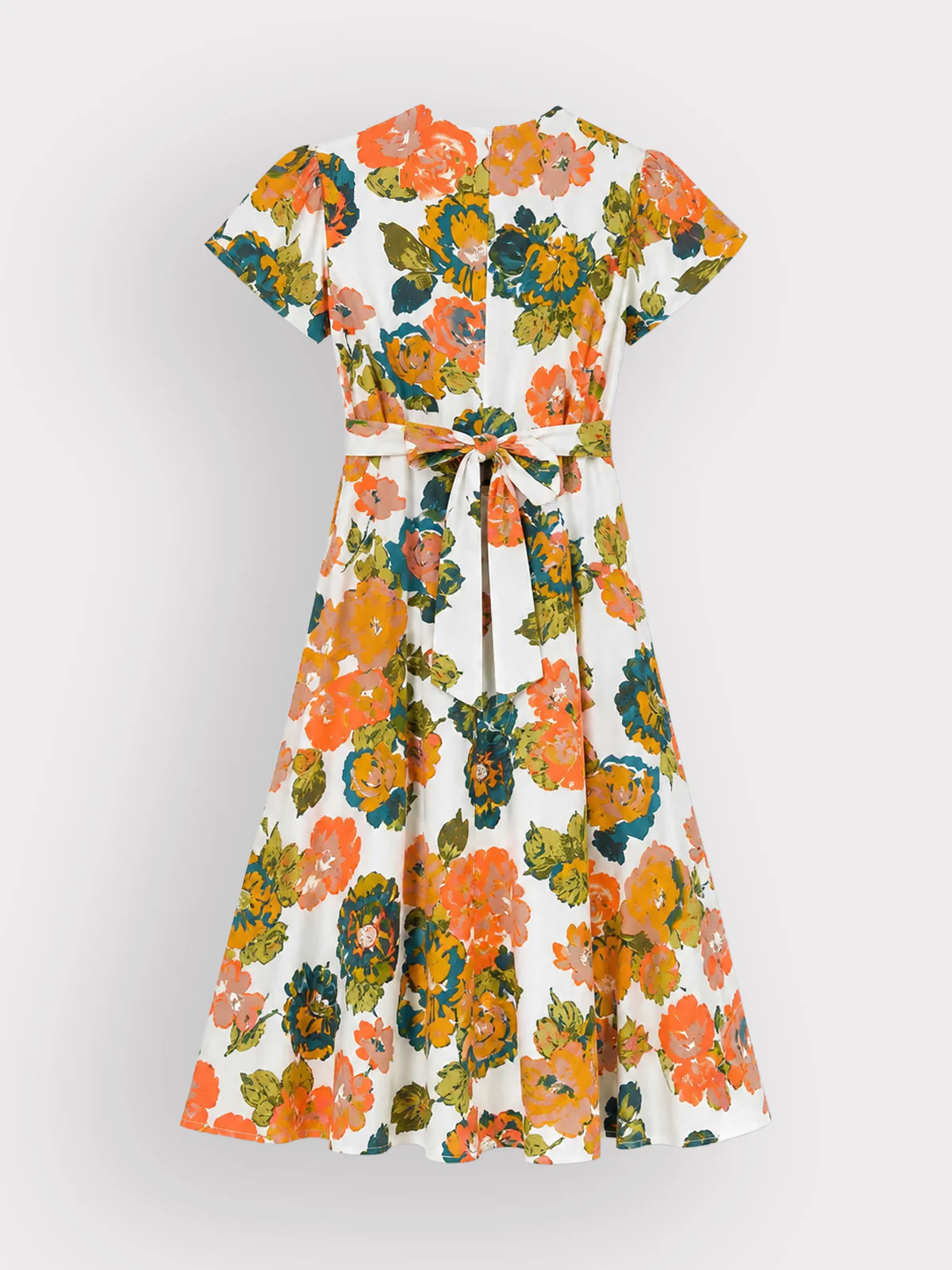 Floral Print Tie Back Dress - Image 8