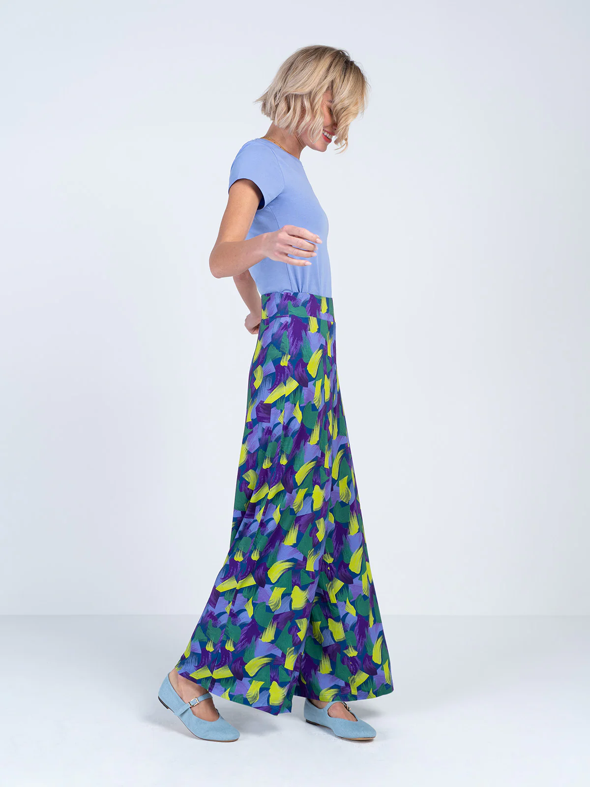 Geo Printed Palazzo Trousers - Image 17