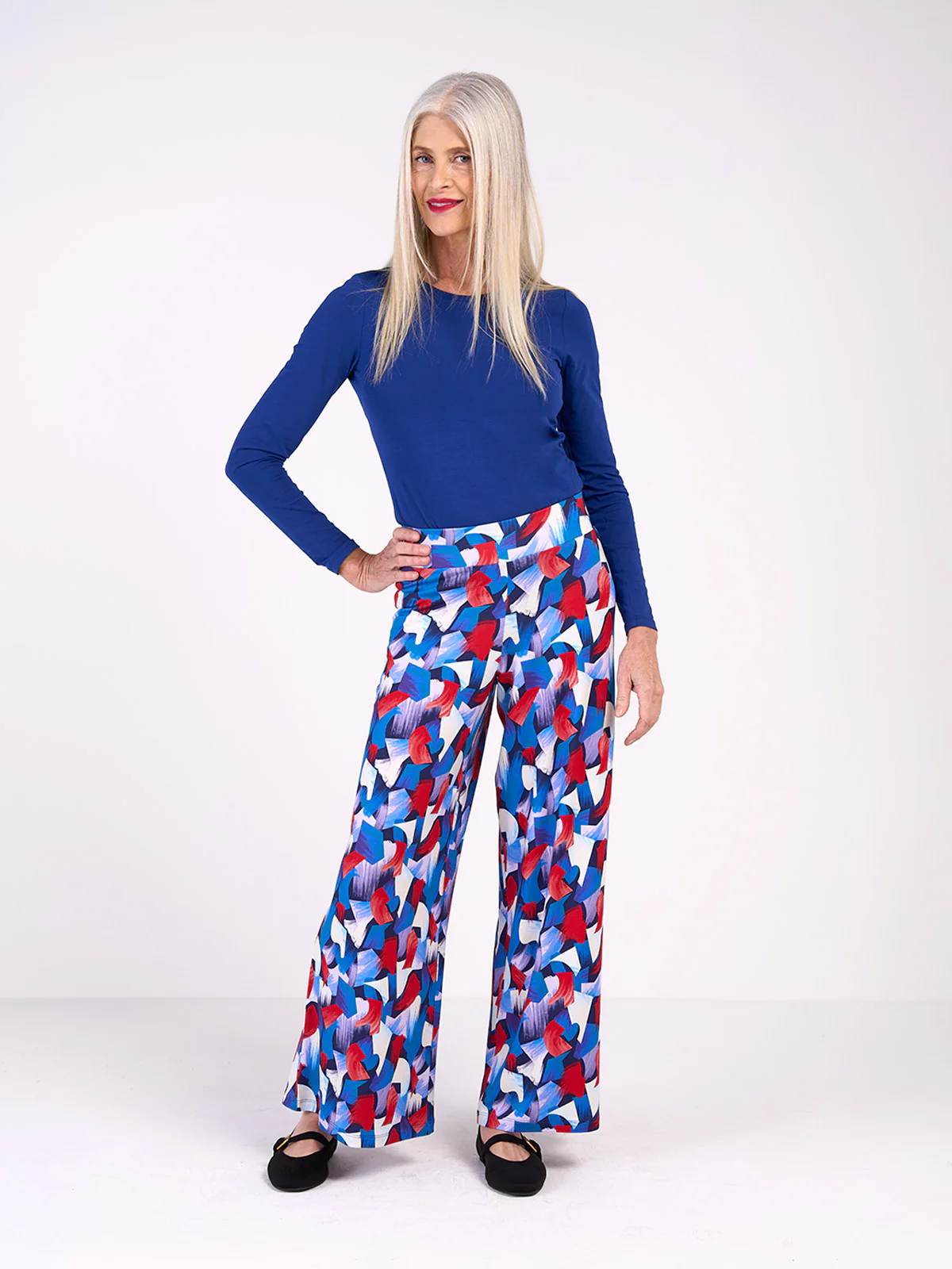 Geo Printed Palazzo Trousers - Image 19