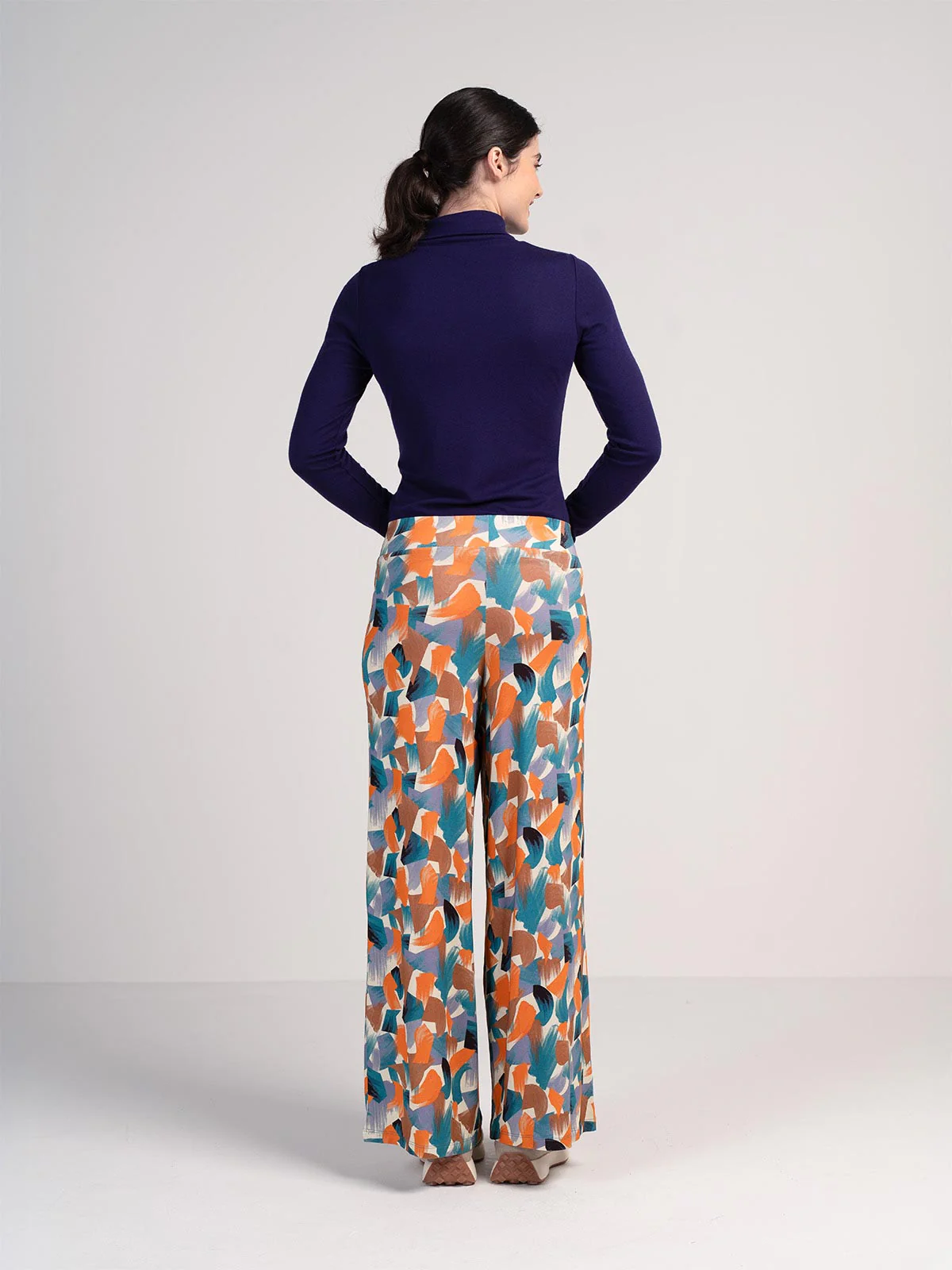 Geo Printed Palazzo Trousers - Image 3