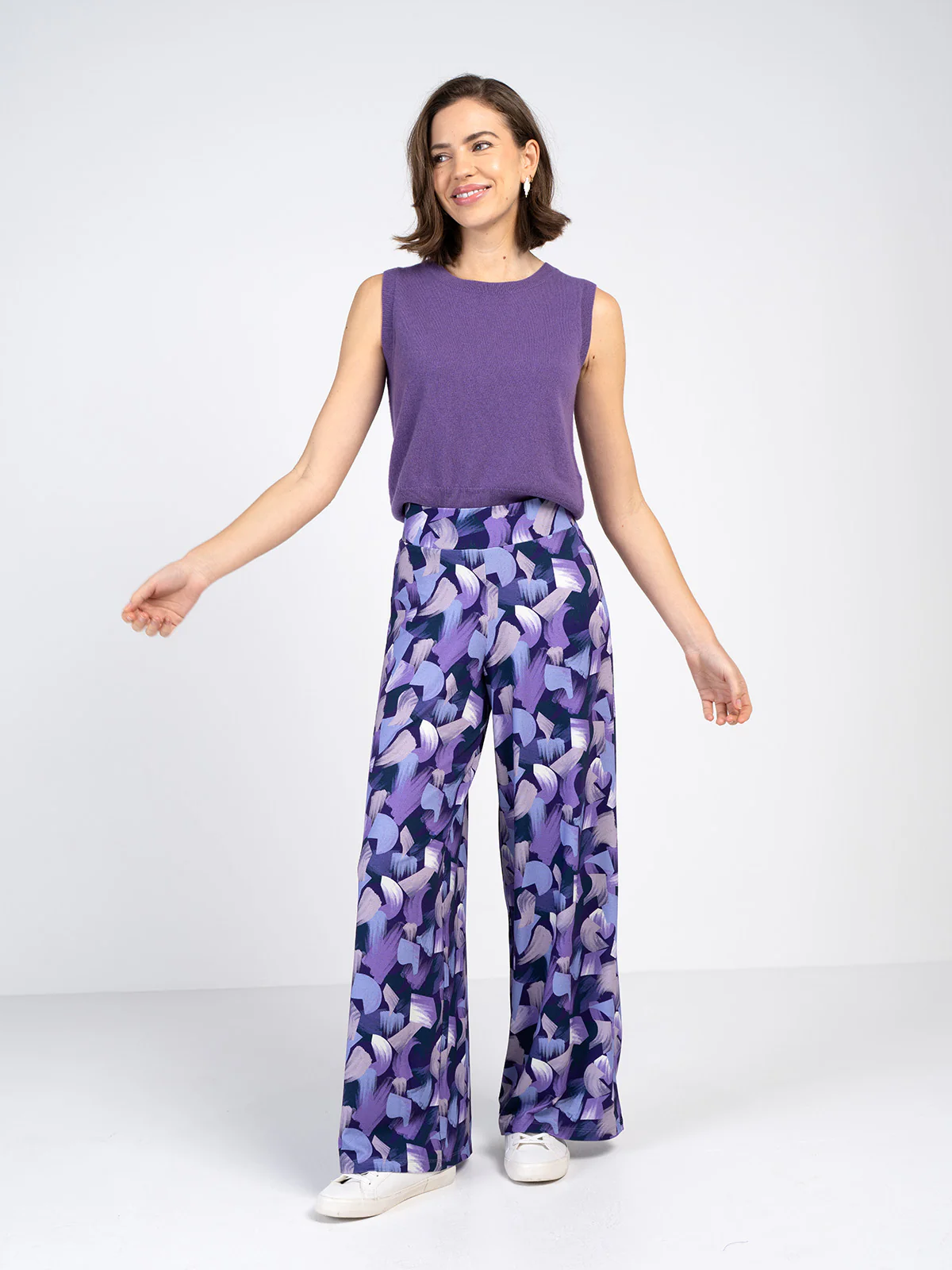 Geo Printed Palazzo Trousers - Image 7