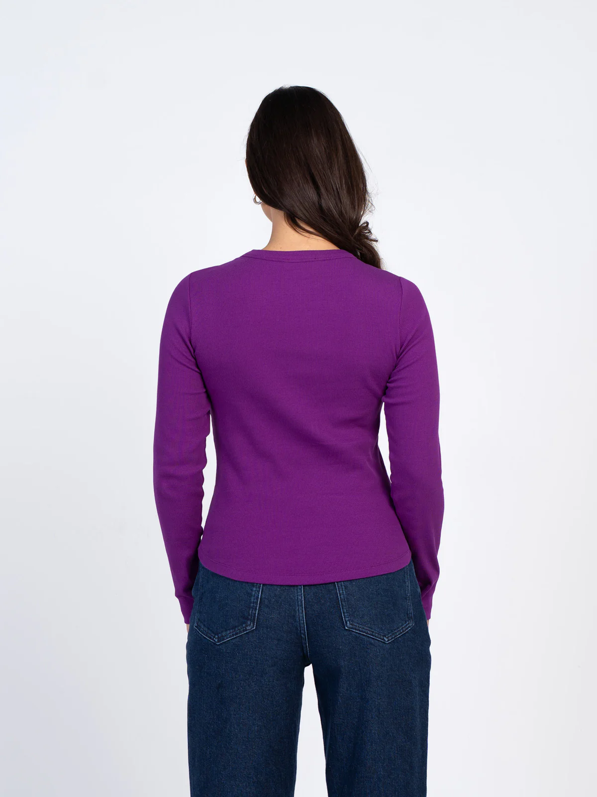 Long Sleeve Cotton Rib Crew - Image 3
