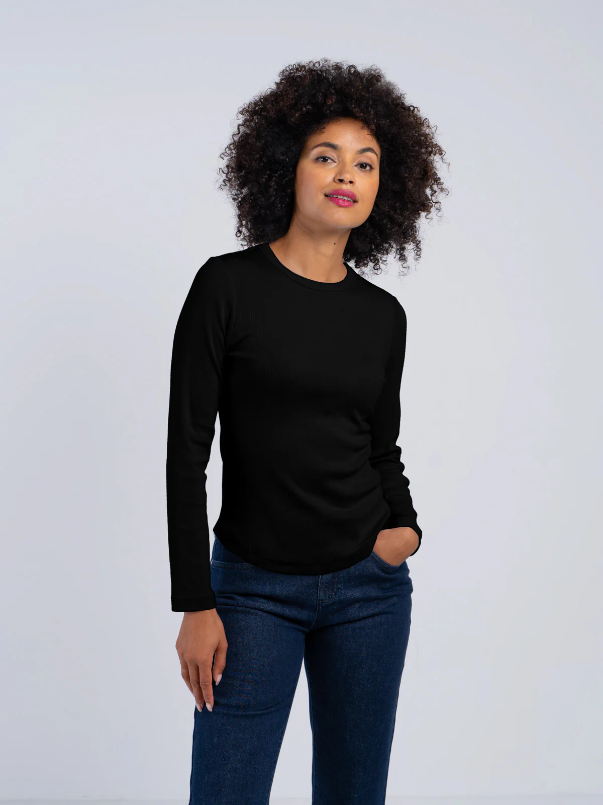 Long Sleeve Cotton Rib Crew - Image 7