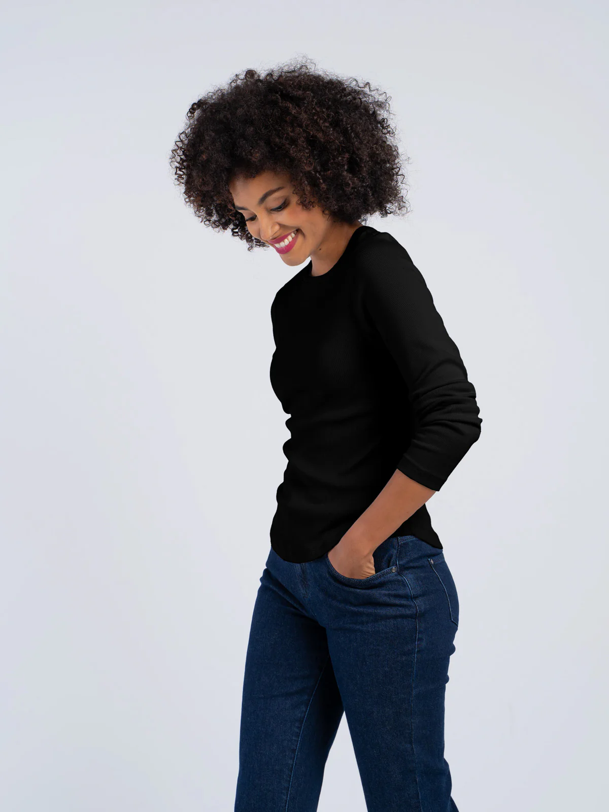 Long Sleeve Cotton Rib Crew - Image 9