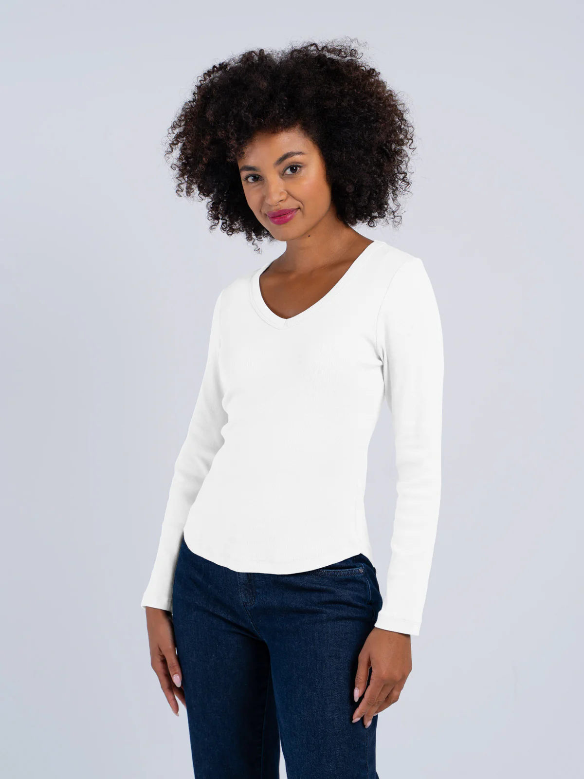 Long Sleeve Cotton Rib V - Image 15