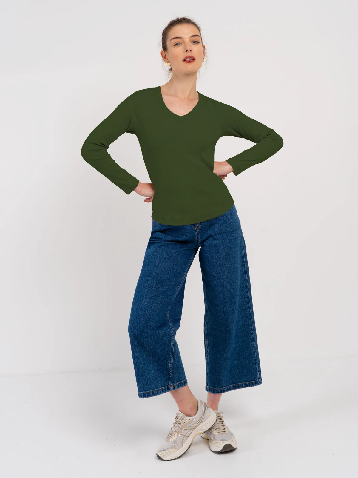 Long Sleeve Cotton Rib V - Image 20