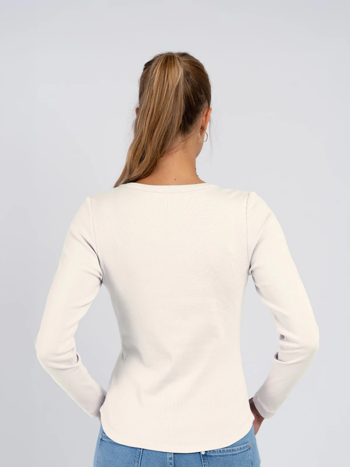 Long Sleeve Cotton Rib V - Image 39