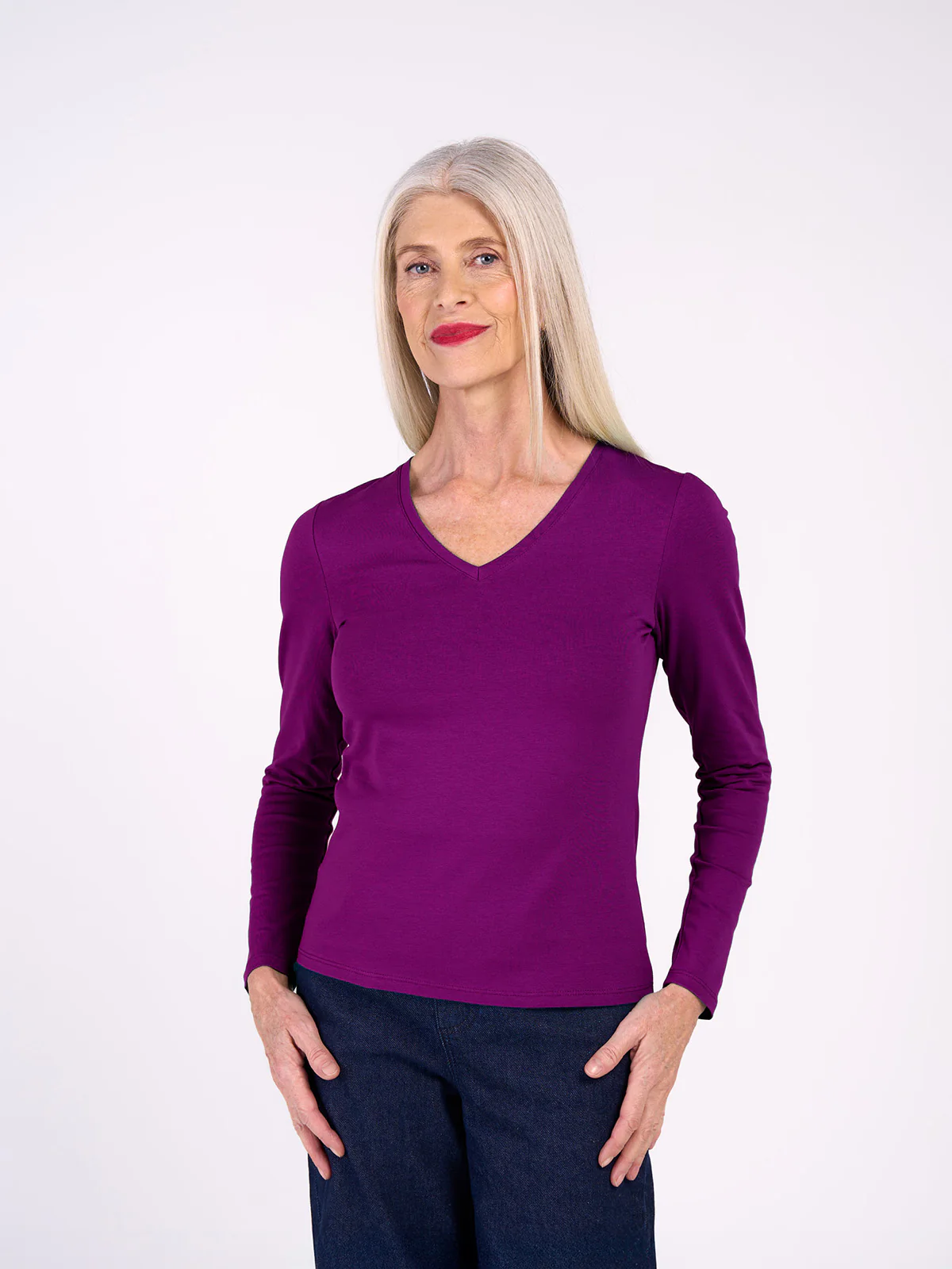Long Sleeve Everyday V Neck