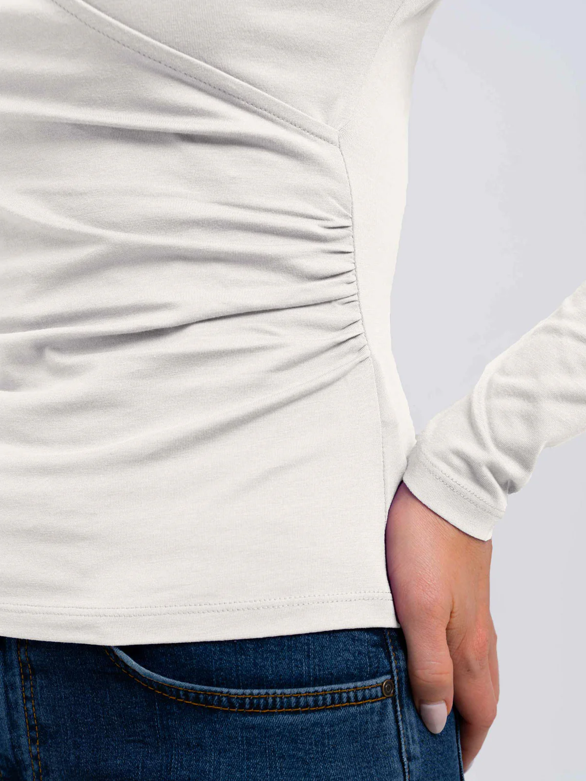 Long Sleeve Faux Wrap - Image 50