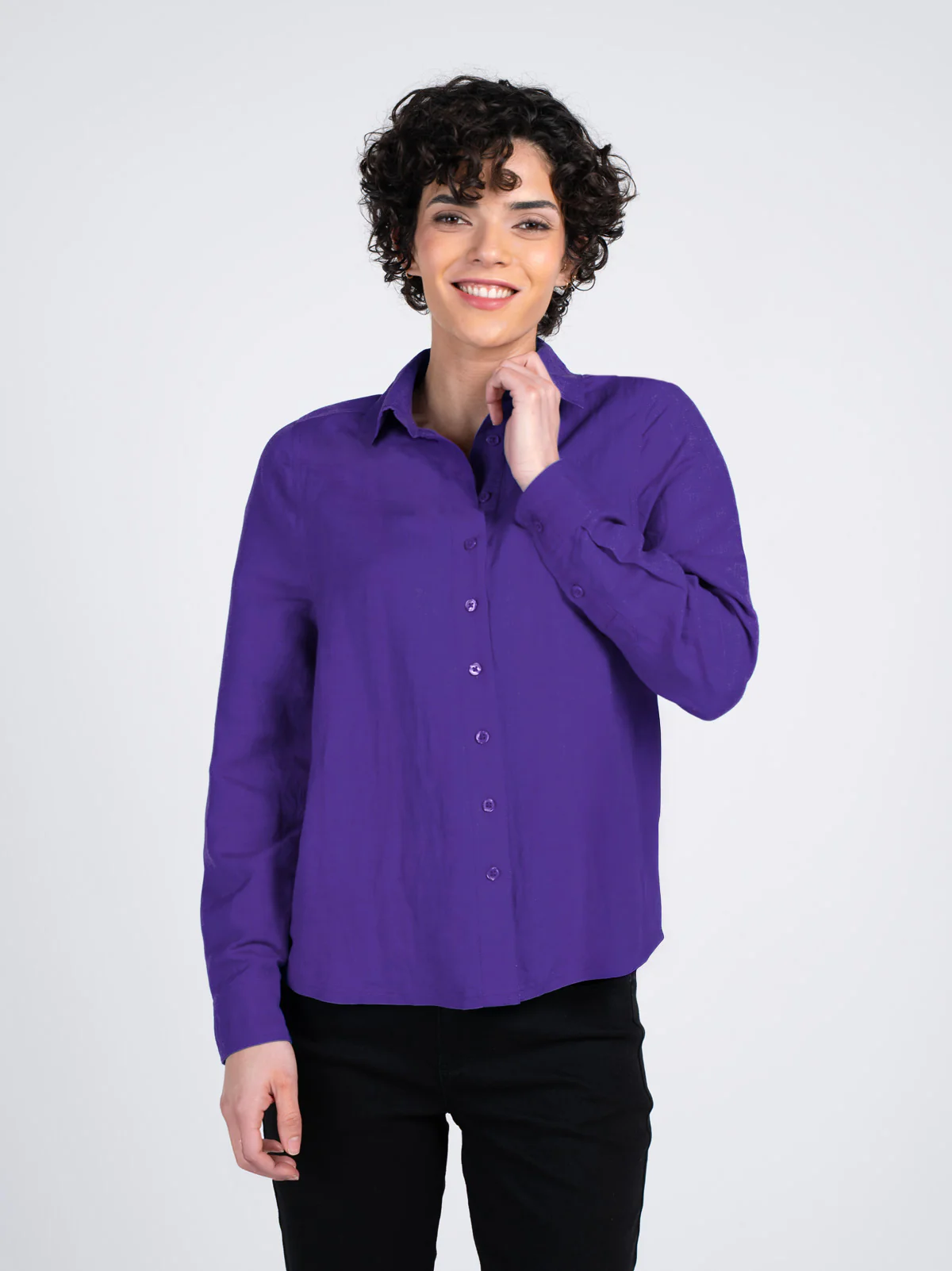 Long Sleeve Linen Shirt - Image 21