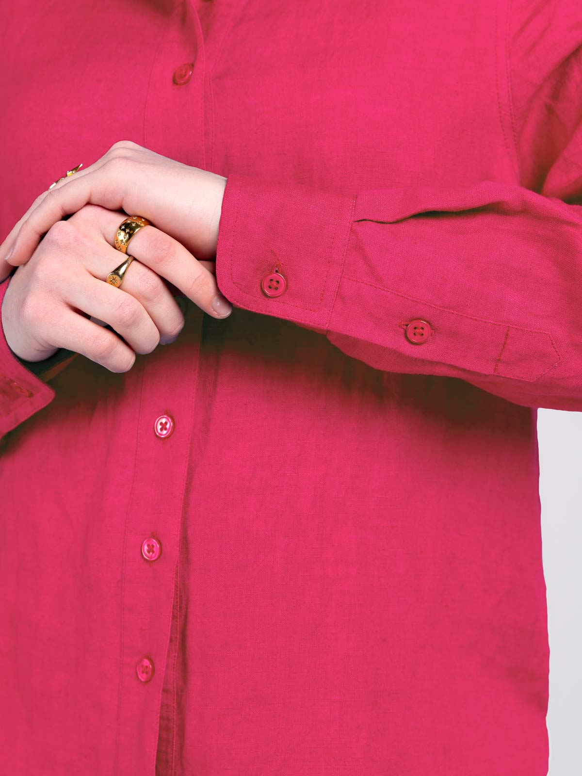 Long Sleeve Linen Shirt - Image 36