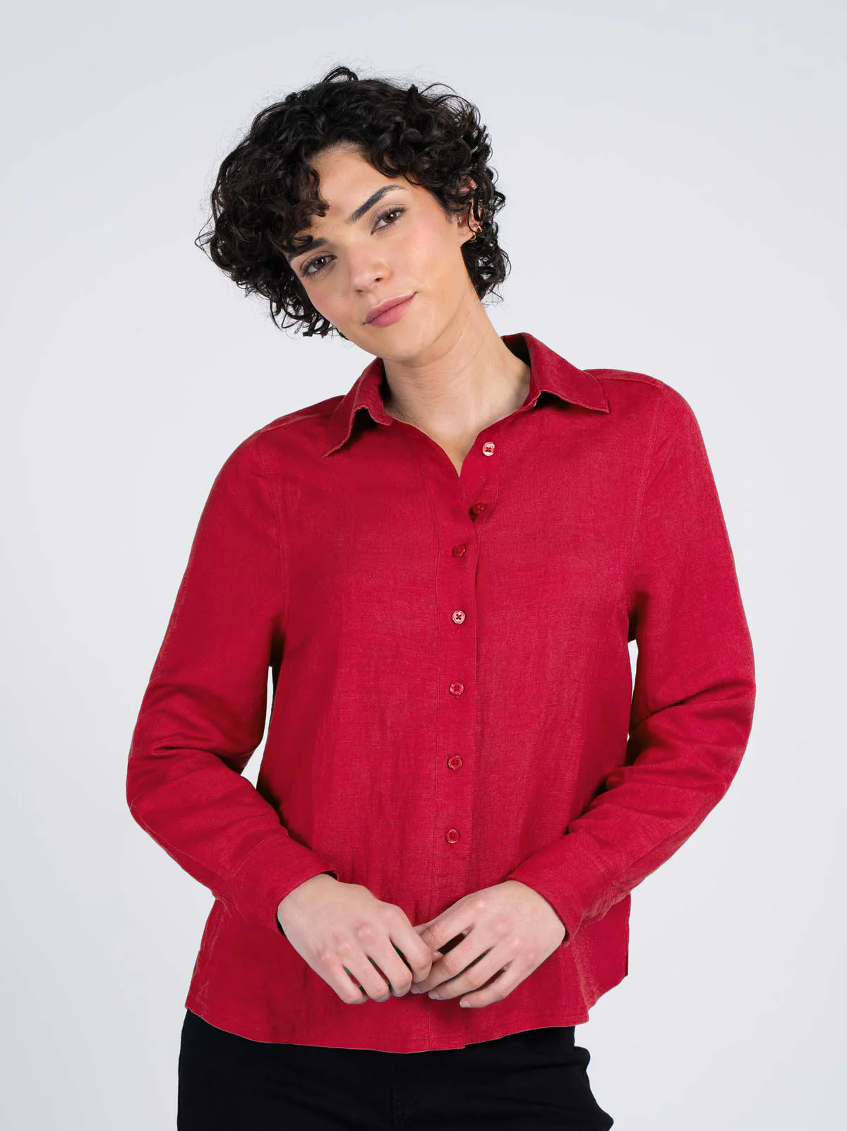 Long Sleeve Linen Shirt - Image 5
