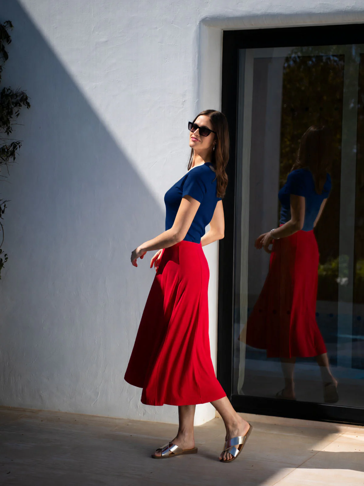 Plain Fit and Flare Jersey Skirt - Image 18