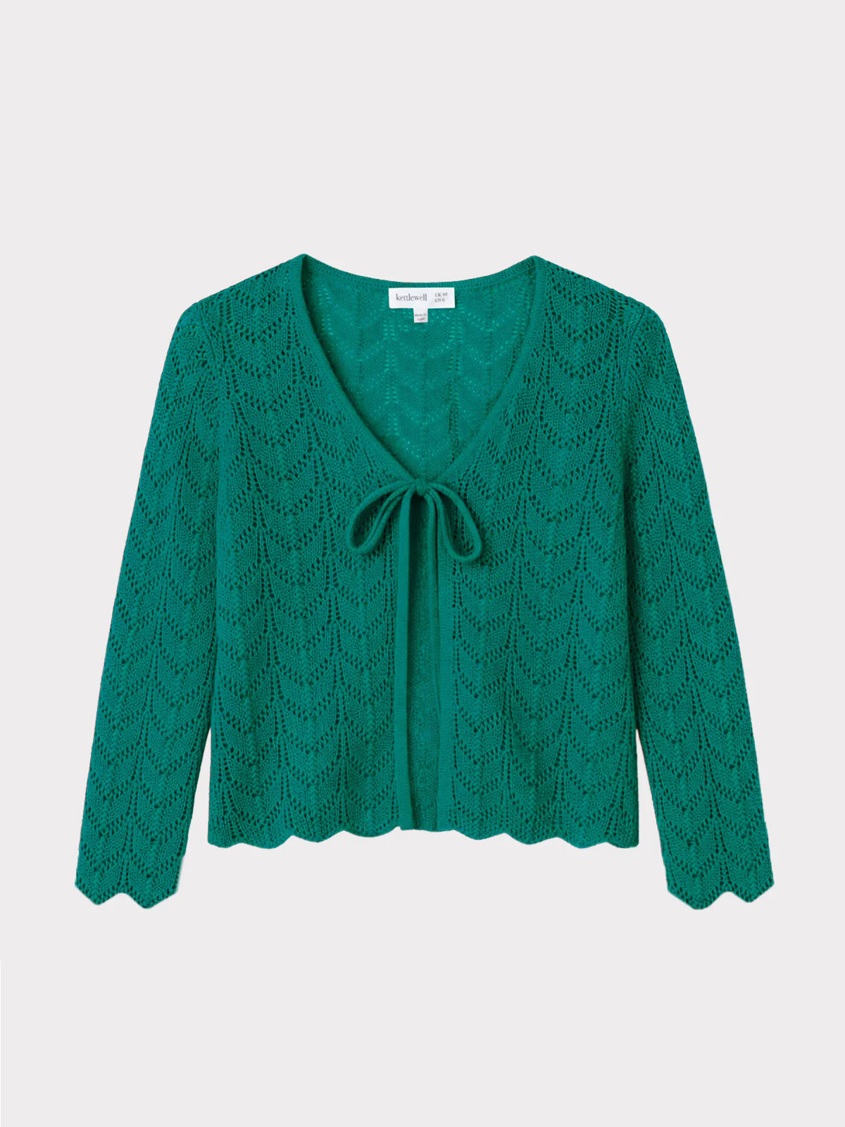 Pointelle V Neck Cardigan - Image 5