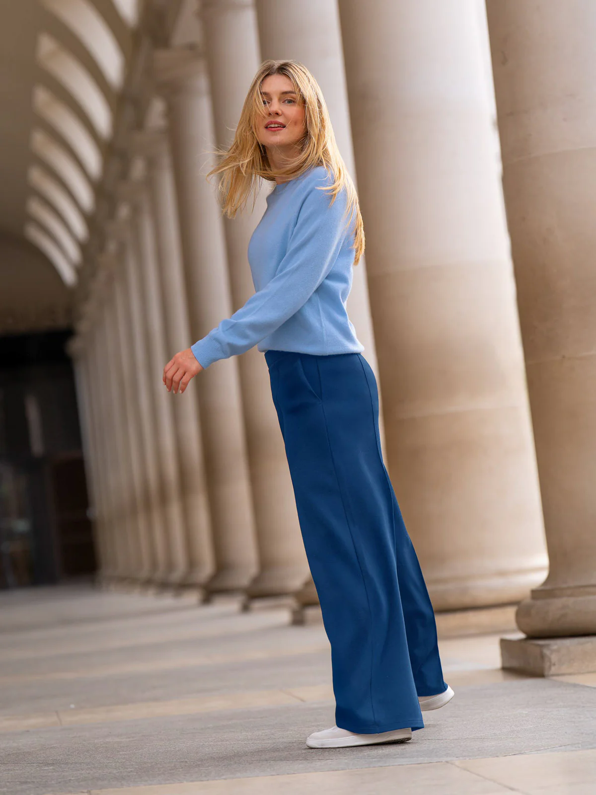 Ponte Wide Leg Trousers - Image 23
